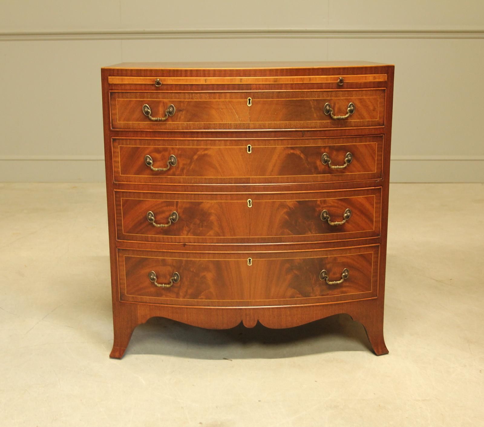 Early 20th Century Mahogany Bow Front Chest Of Drawers