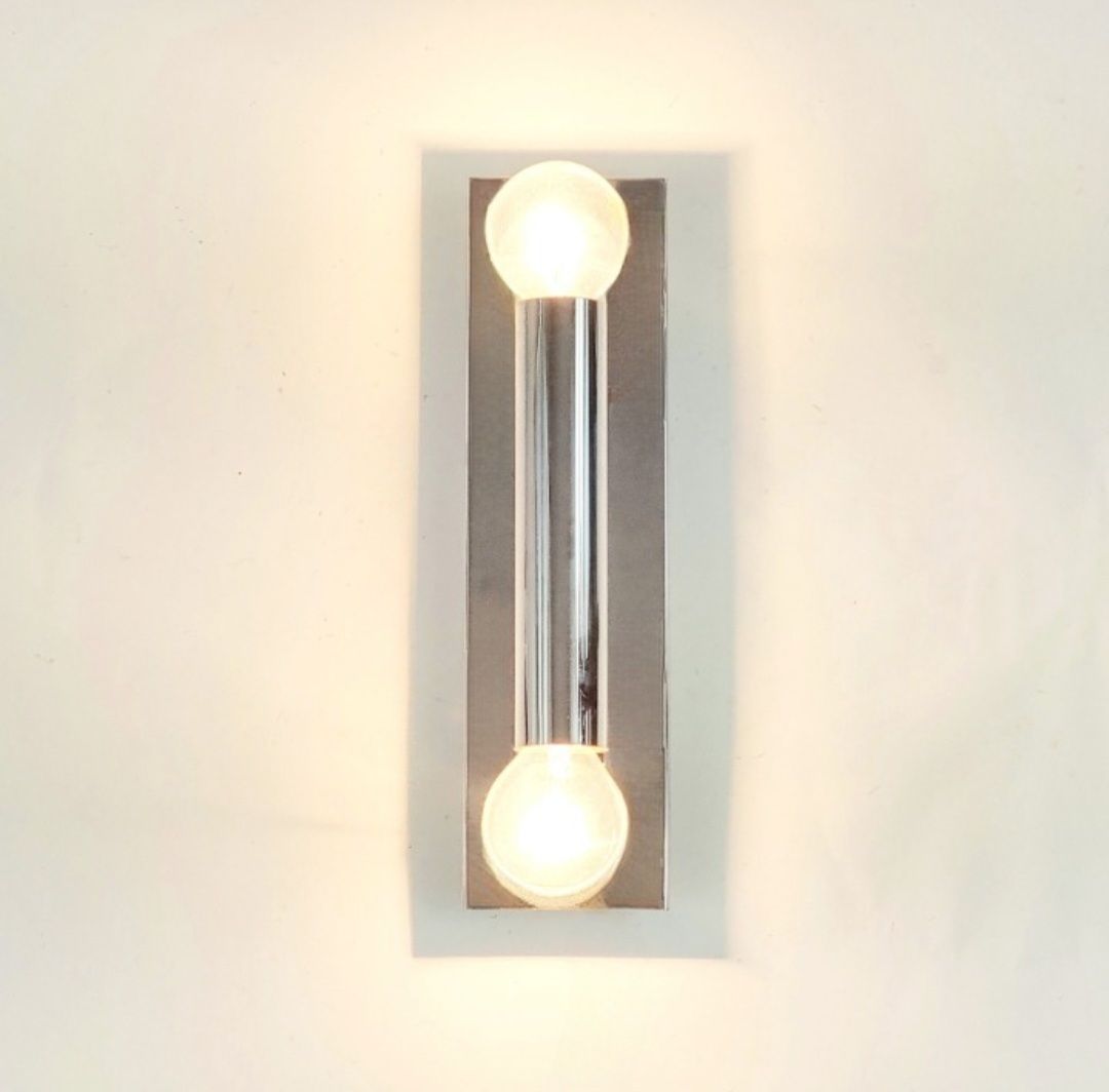 Pair Of Mid Century Sputnik Chrome Wall Lamps From Doria, Germany, 1970s photo vinterior