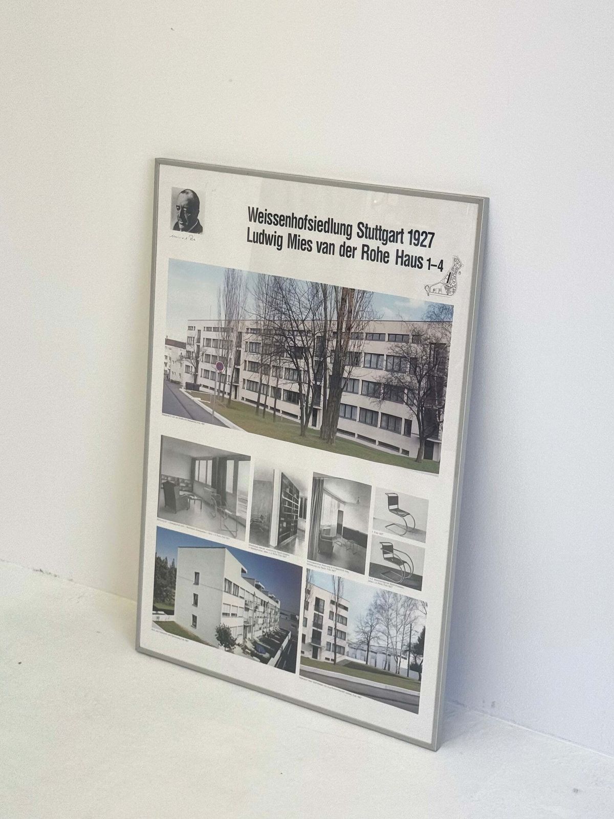Framed Poster Weissenhofsiedlung Stuttgart 1927 Ludwig Mies Van Der Rohe photo 200.0
