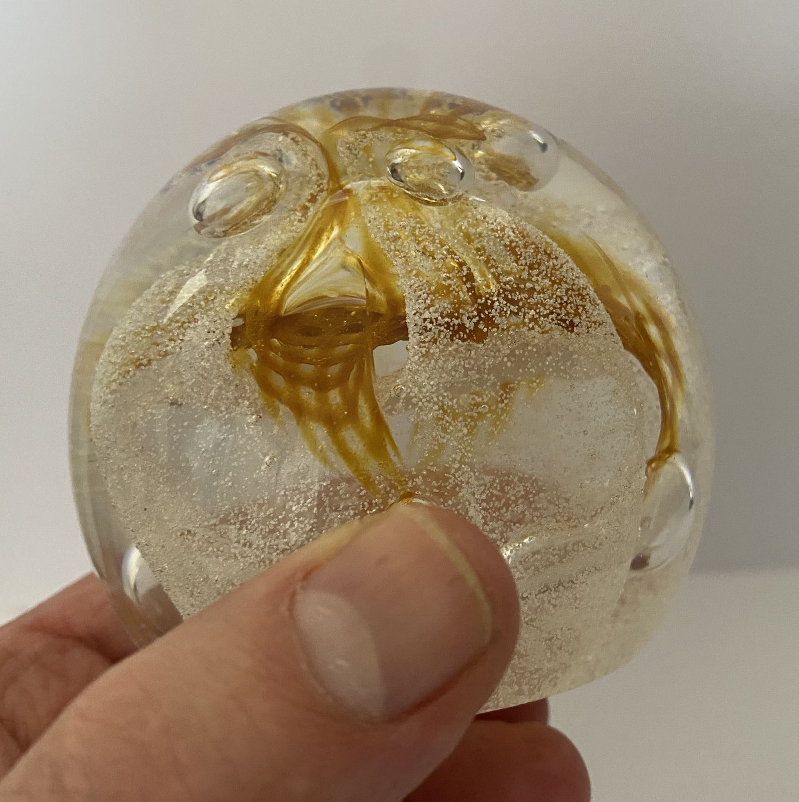 Caithness, ‘Congratulations’, Scottish Art Glass Paperweight By Margot Thompson photo vintage
