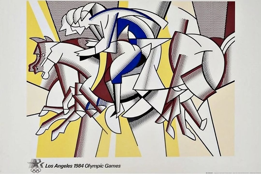 Roy Lichtenstein Hand Signed 1984 Los Angeles Olympic Games Poster