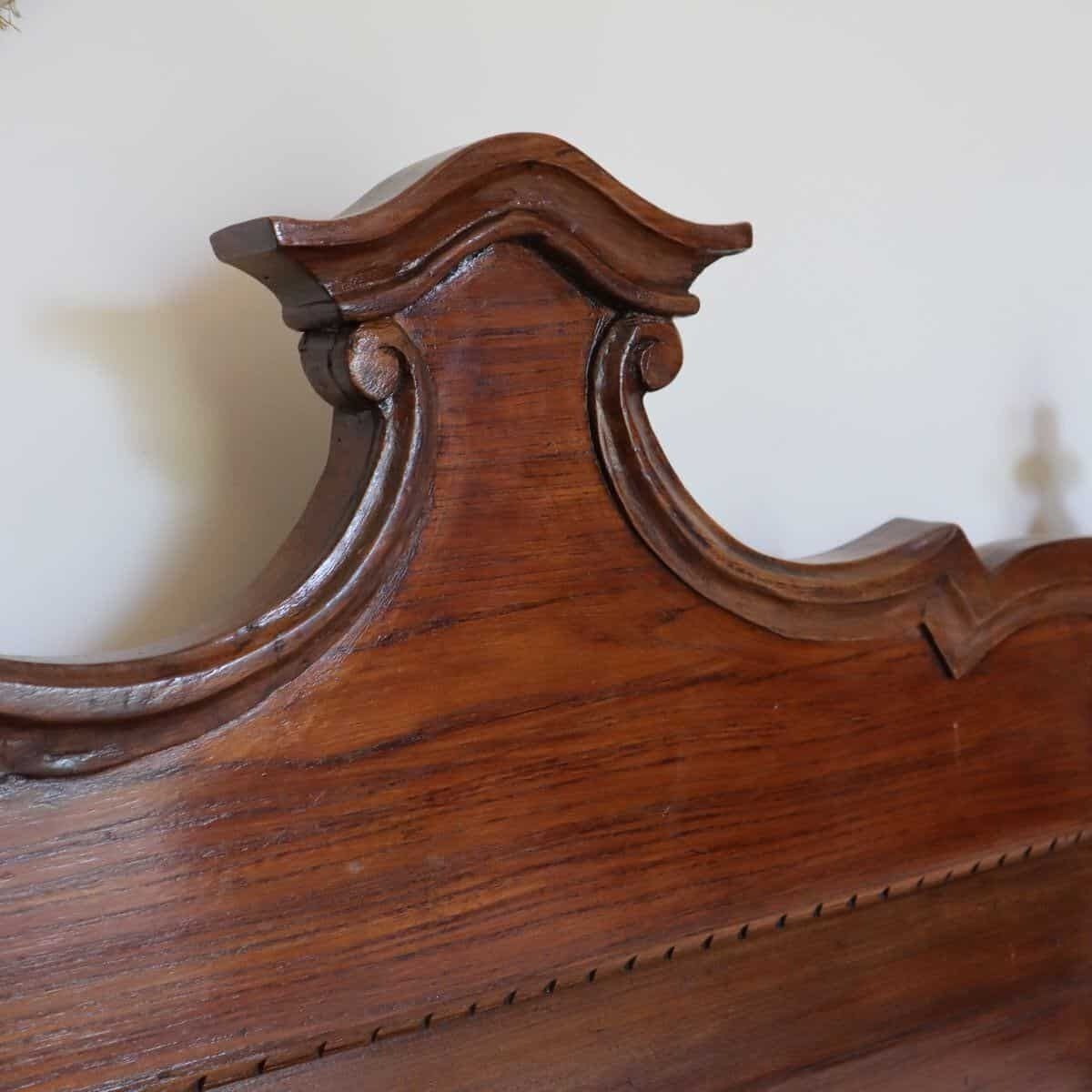 Vintage Solid Wood Double Bed photo for sale