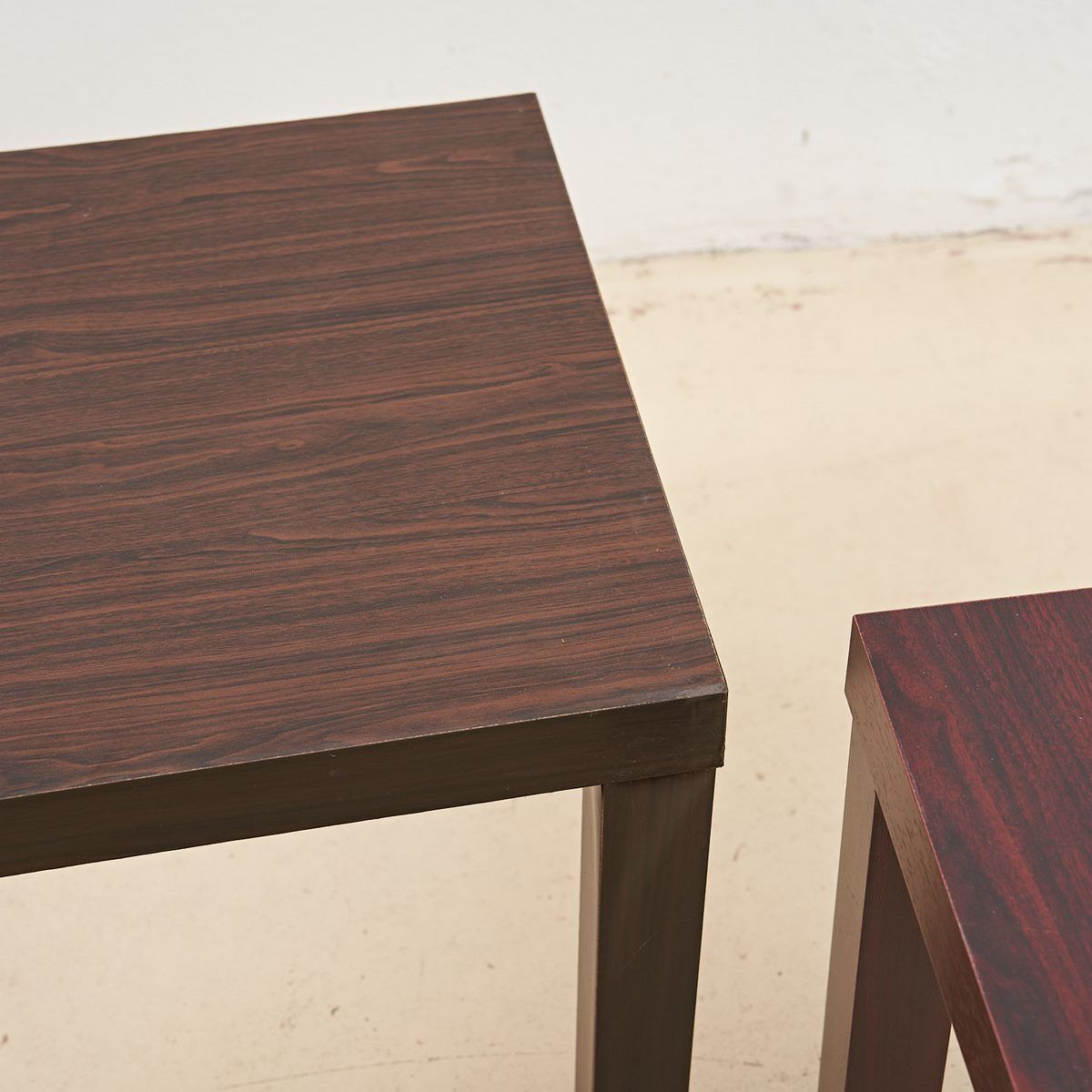 Pair Of Vintage Laminated Wood Coffee Tables photo for sale