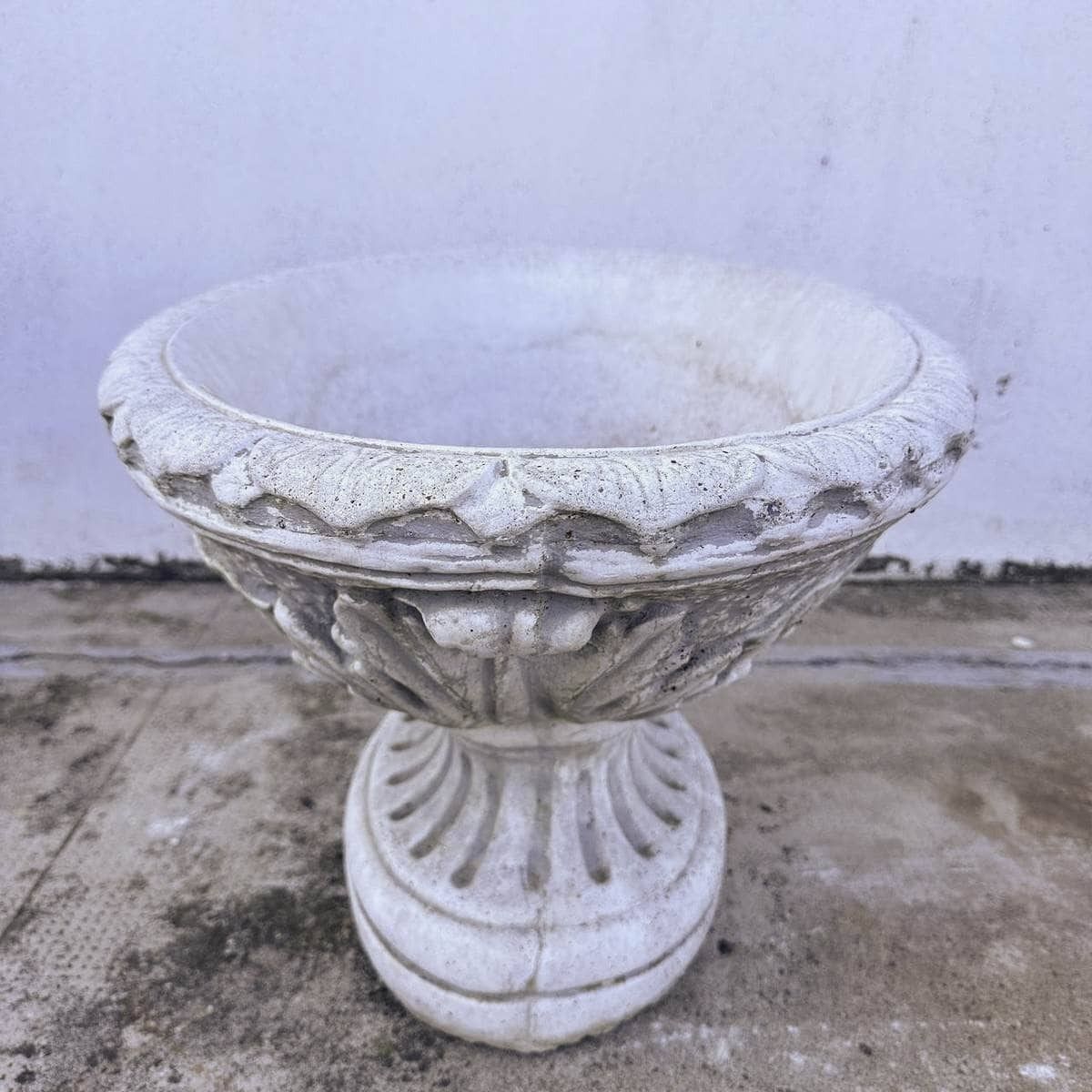Large Bowl Garden Vase In Marble Powder And Cement photo 804.0