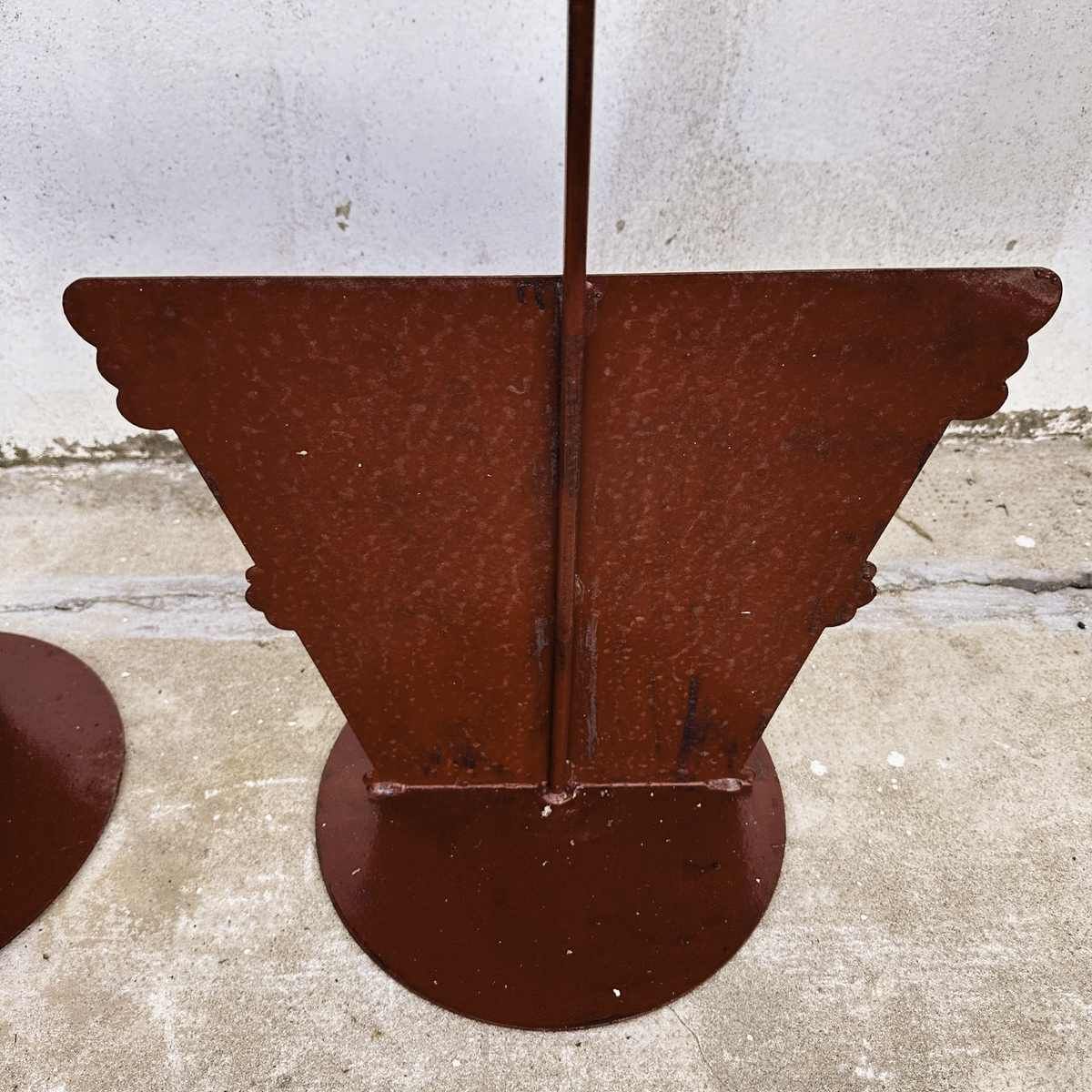 Set Of 2 Tree Shaped Decorations, Made Of Iron photo vinterior