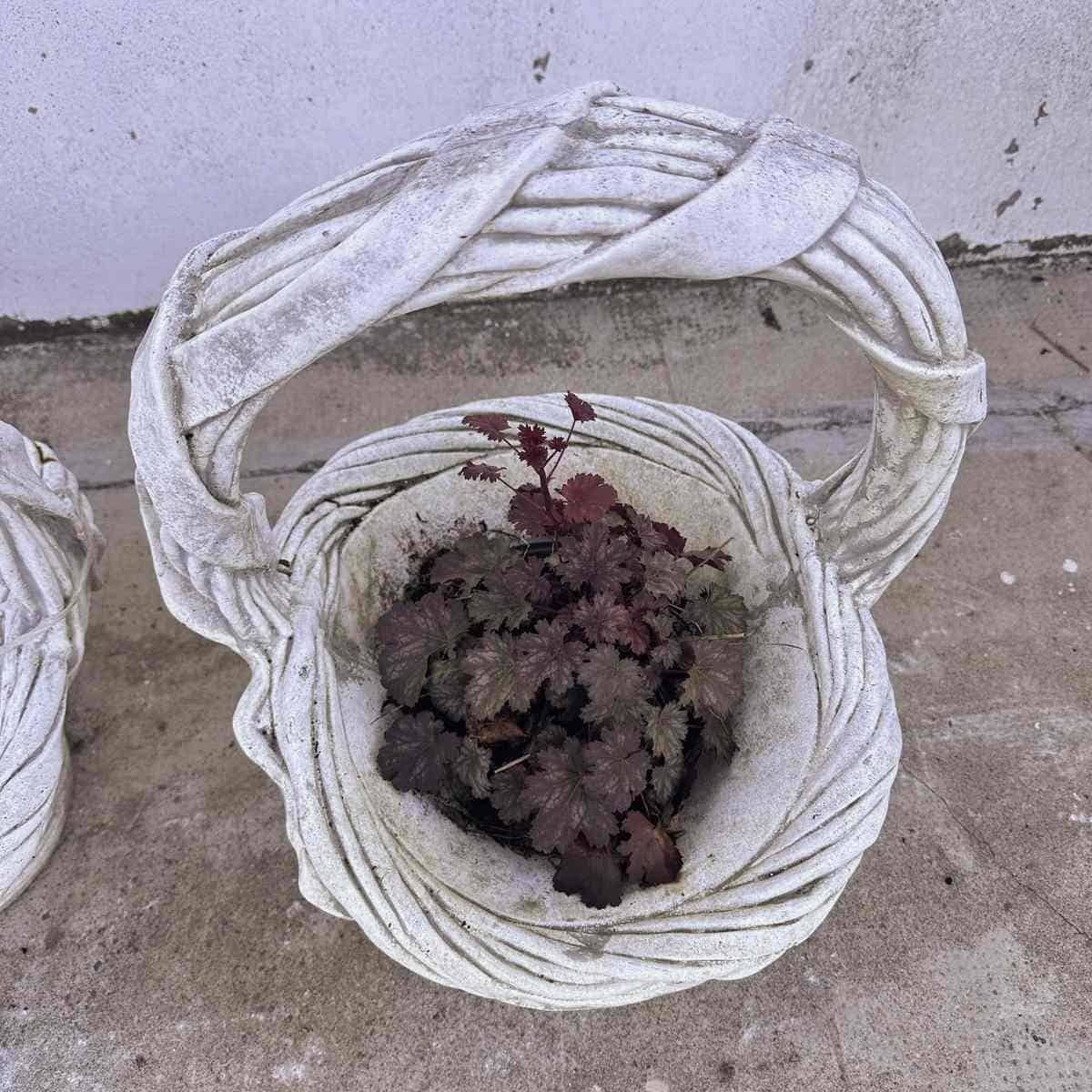 Decorative Weave Garden Basket Vase, 2 Pieces photo Garden Decor
