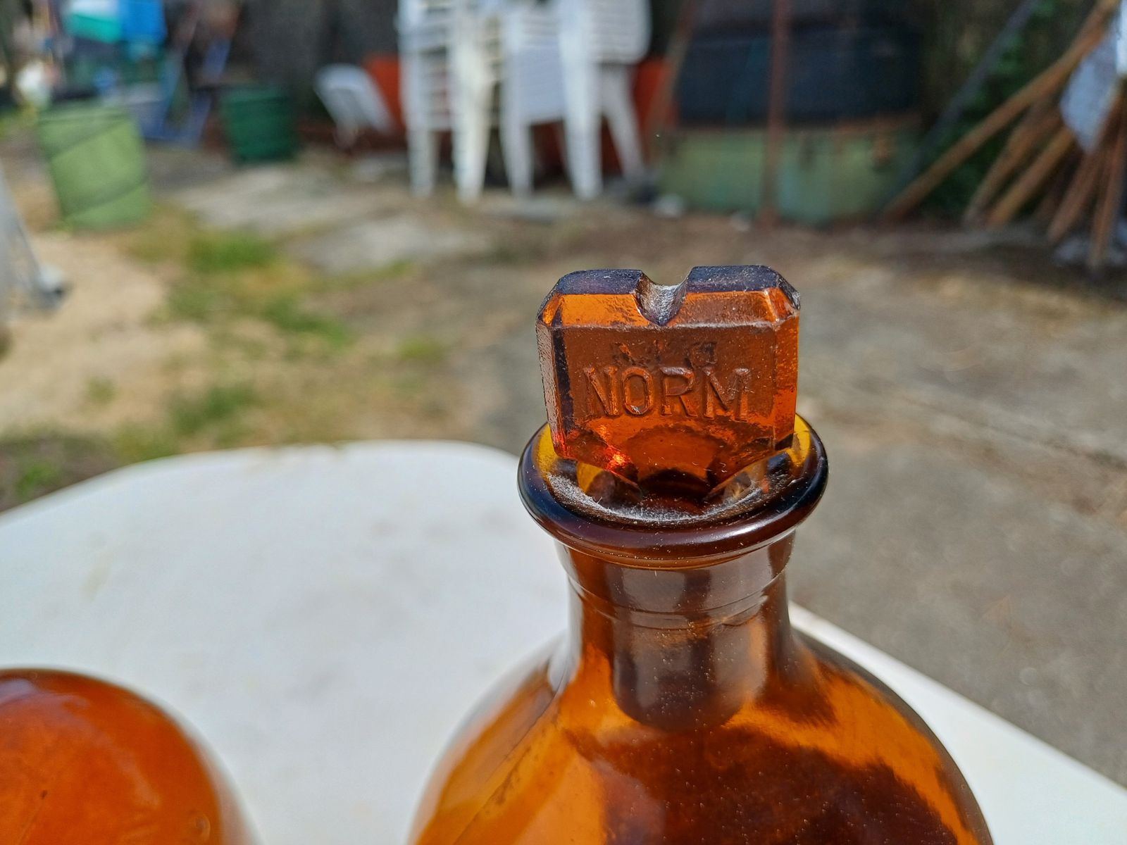 2 Brown Glass Pharmacy Bottles Toilet Vinegar And Pharmacy Bonnaure photo vinterior