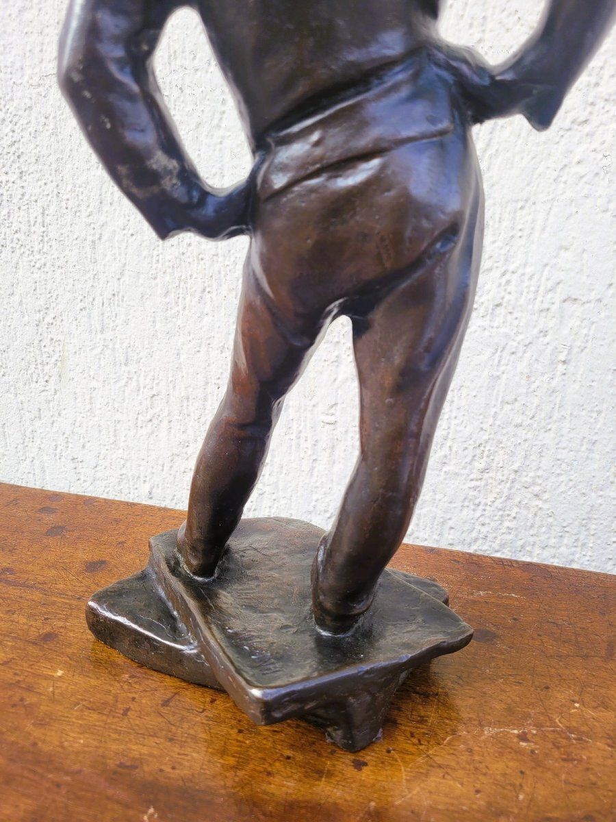 photo furniture C Meunier, The Stevedore Of The Port Of Antwerp, Signed Bronze, 19th Century