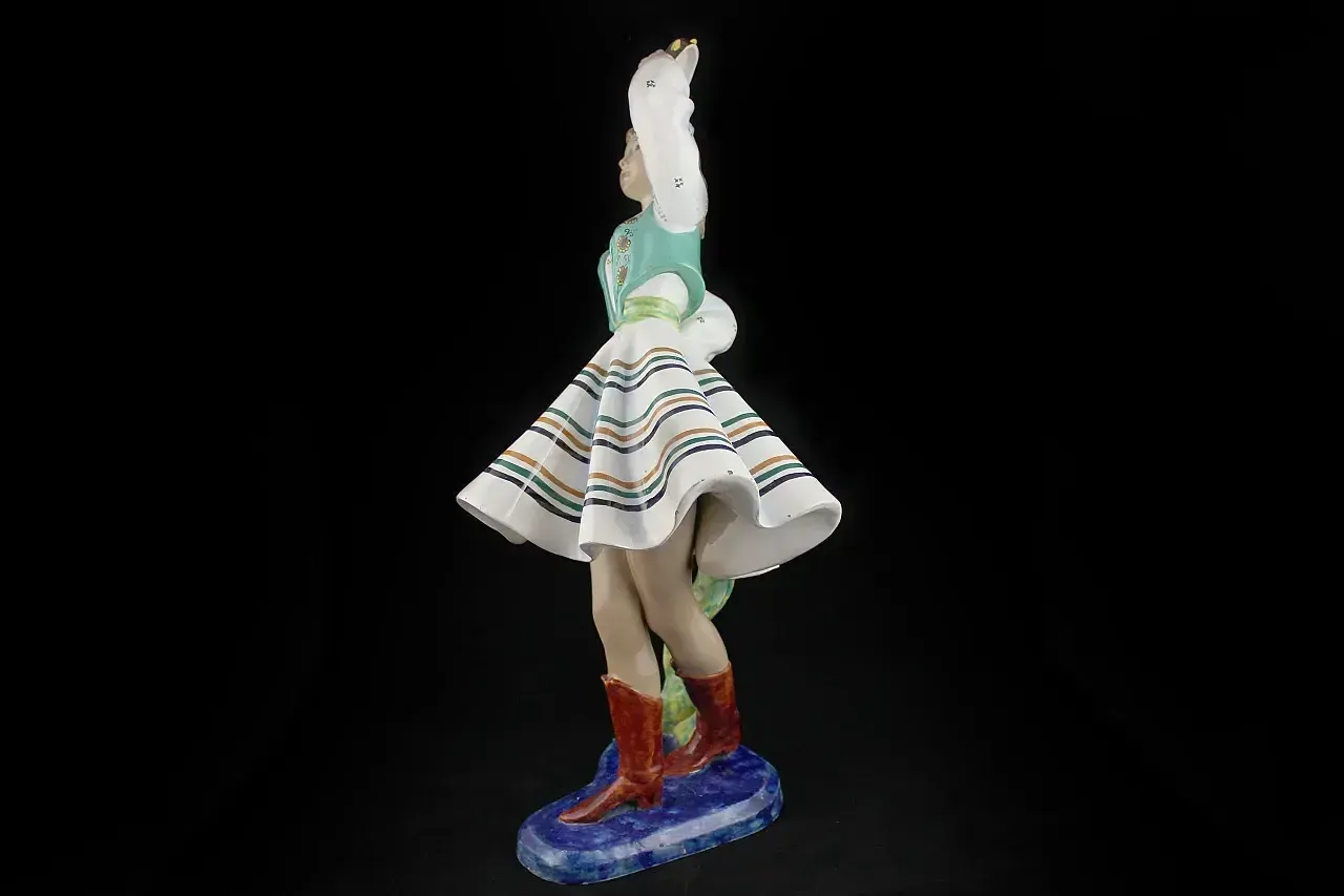 Ceramic Figure Of A Dancing Girl From Le Bertetti, 1940s photo for sale