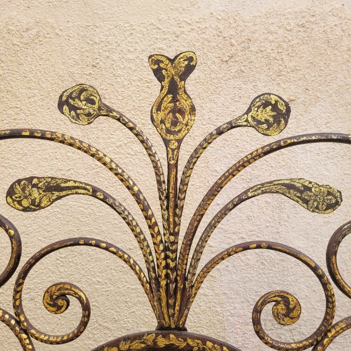 Genoese Bed In Painted Iron, Width 145cm, Early 19th Century photo Furniture