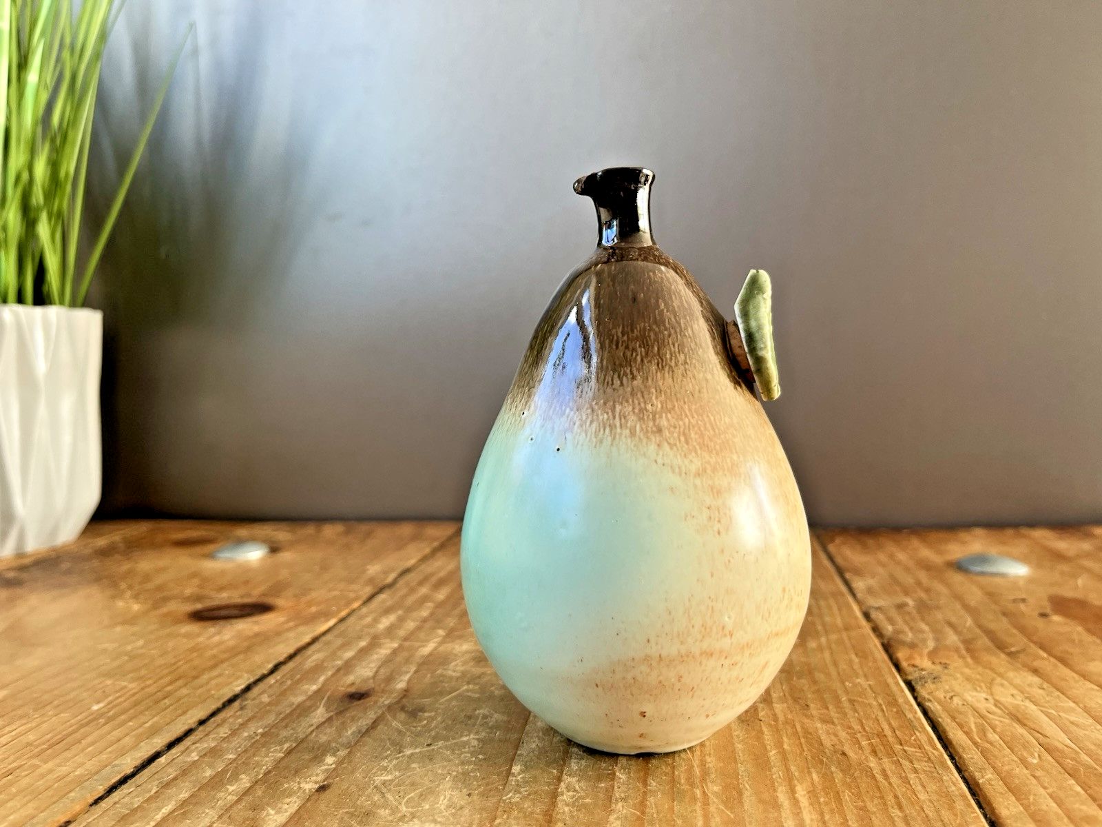 Vintage Humfrey Wakefield Scilly Studio Pottery Pear Artificial Faux Fruit Model photo buy