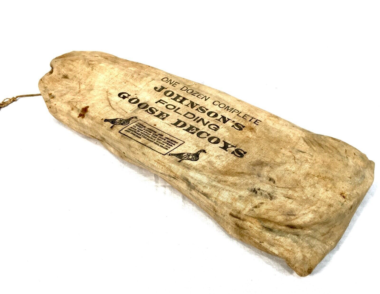 Antique Original Set Of Folding Johnsons Goose Decoys, Circa 1940 In Canvas Bag photo furniture