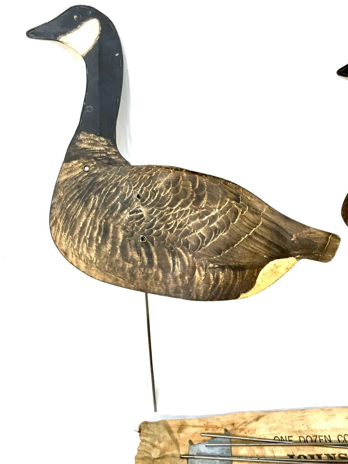 Antique Original Set Of Folding Johnsons Goose Decoys, Circa 1940 In Canvas Bag photo buy