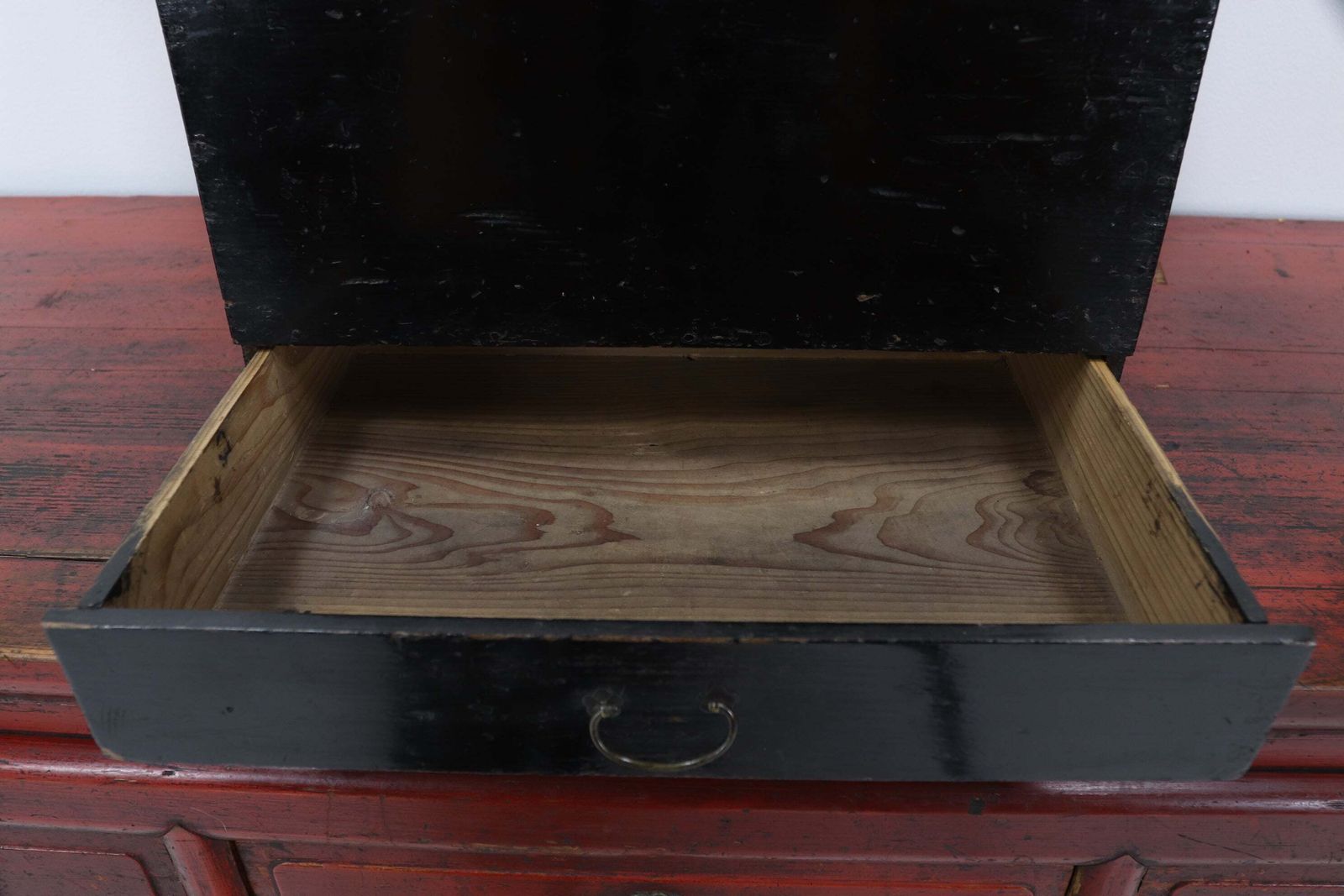 Late 19th Century Meiji Period Japanese Black Lacquered Box photo for sale
