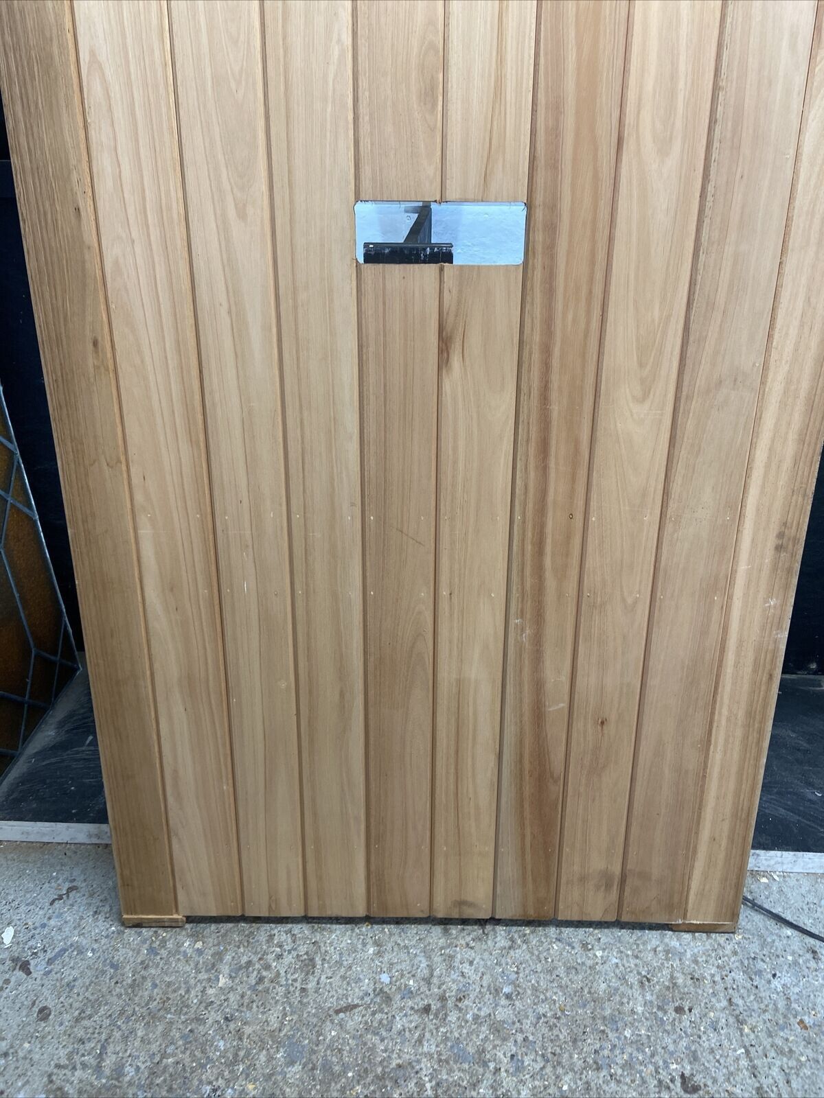 X Wide Front Door Solid Iroka Hand Made Hardwood Timber Wood Ledge Braced Unused photo Home Fixtures