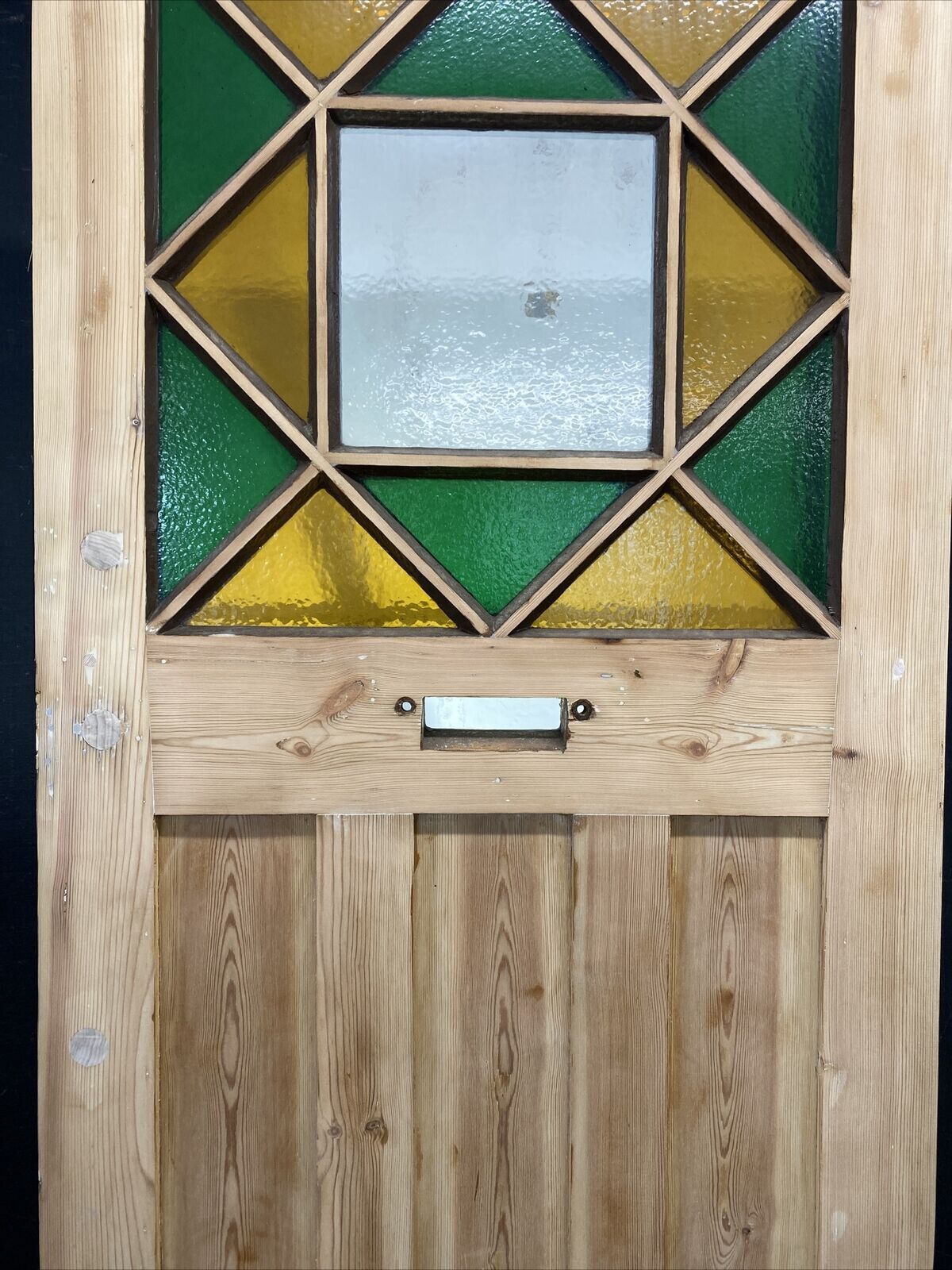 photo furniture Art Deco Stained Glass Front Door Antique Period Reclaimed Old 20s 30s Pine Wood