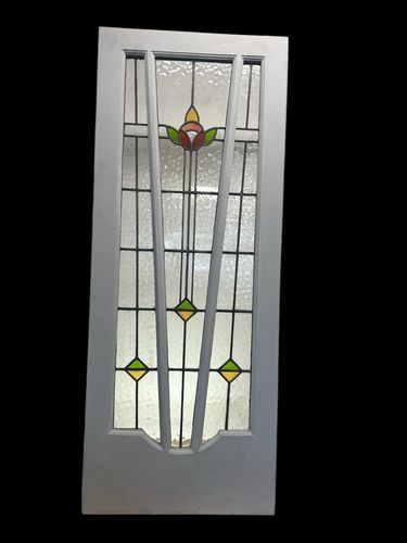 Art Deco Stained Glass Door Antique  Reclaimed Period Internal Vestibule Refurb