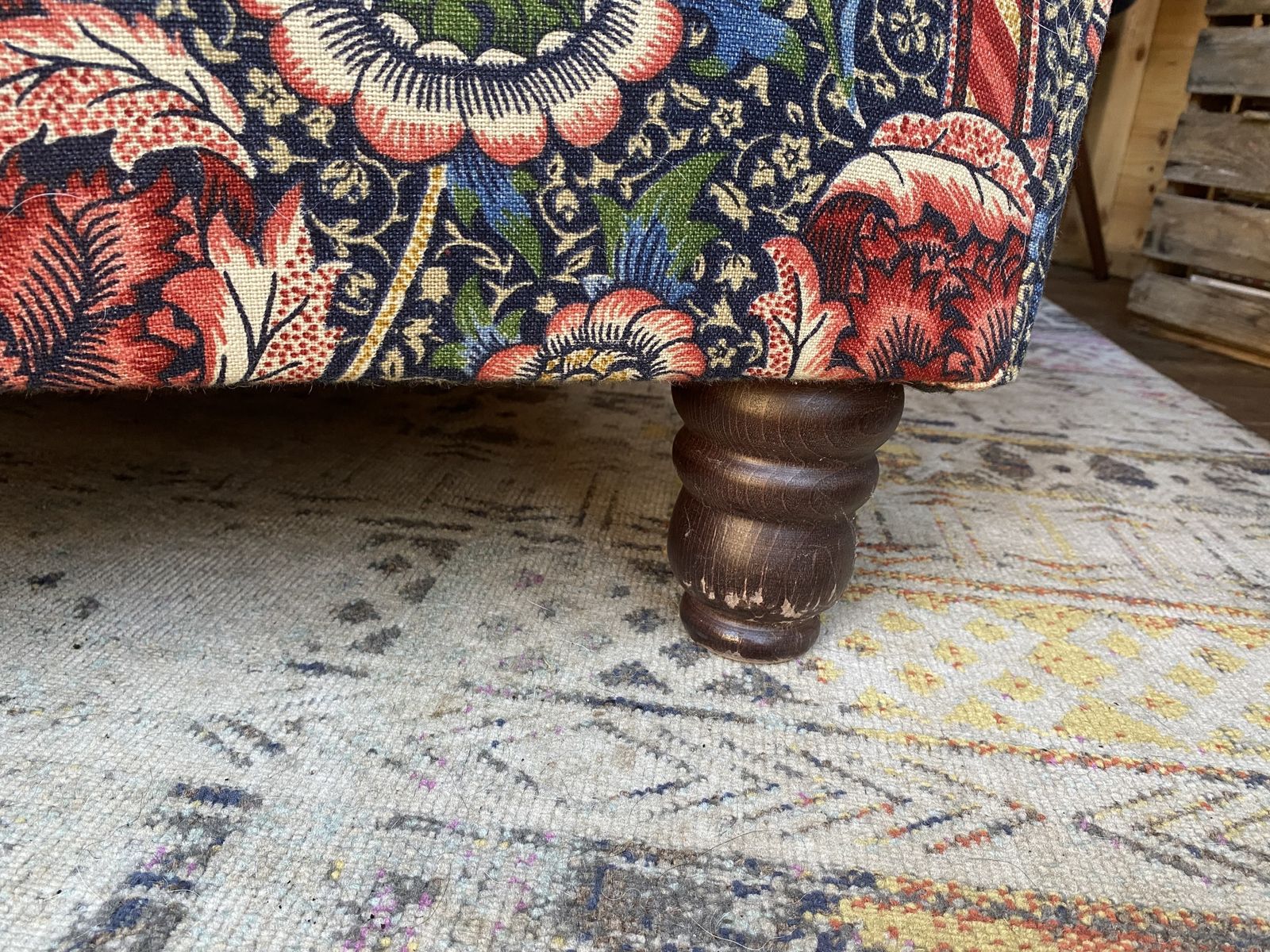 2seater Chesterfield In William Morris Fabric photo 1350.0