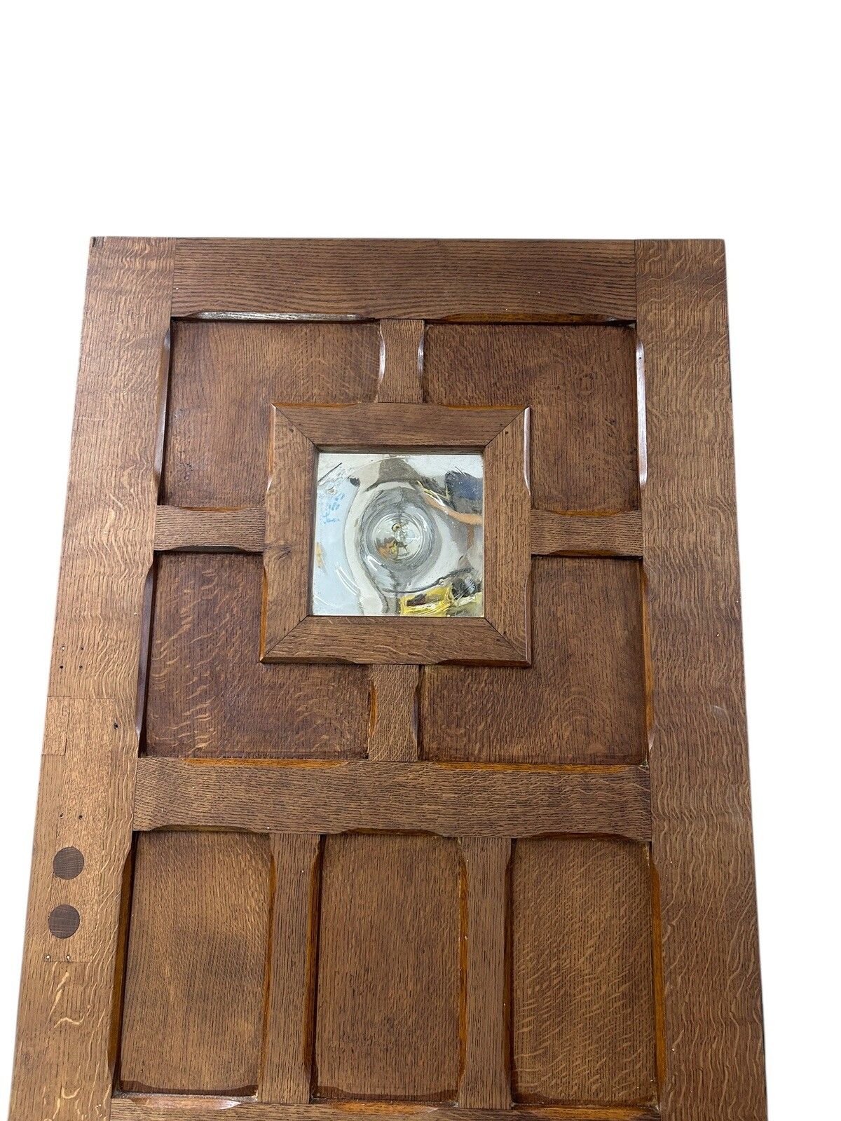 Solid Oak Front Door Antique Period Reclaimed Old Hardwood Glass Refurbished photo vintage