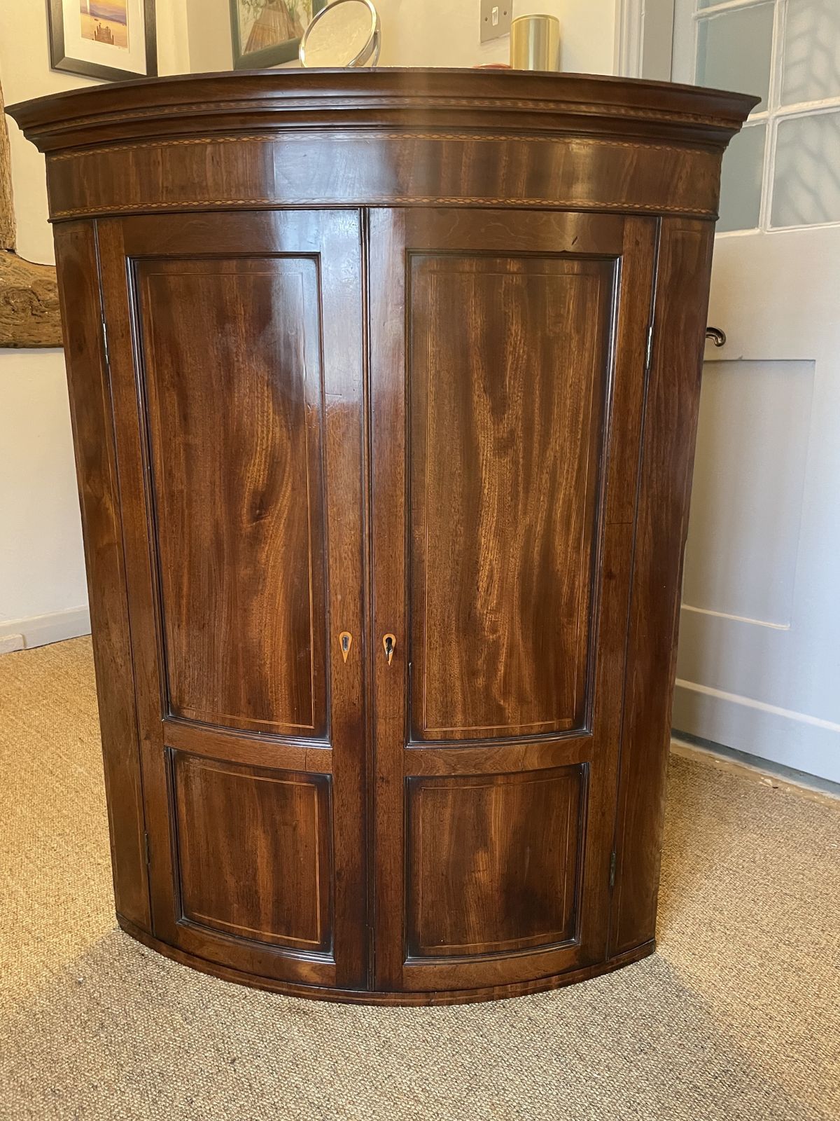 Antique Mahogany Corner Cupboard   Reduced !
