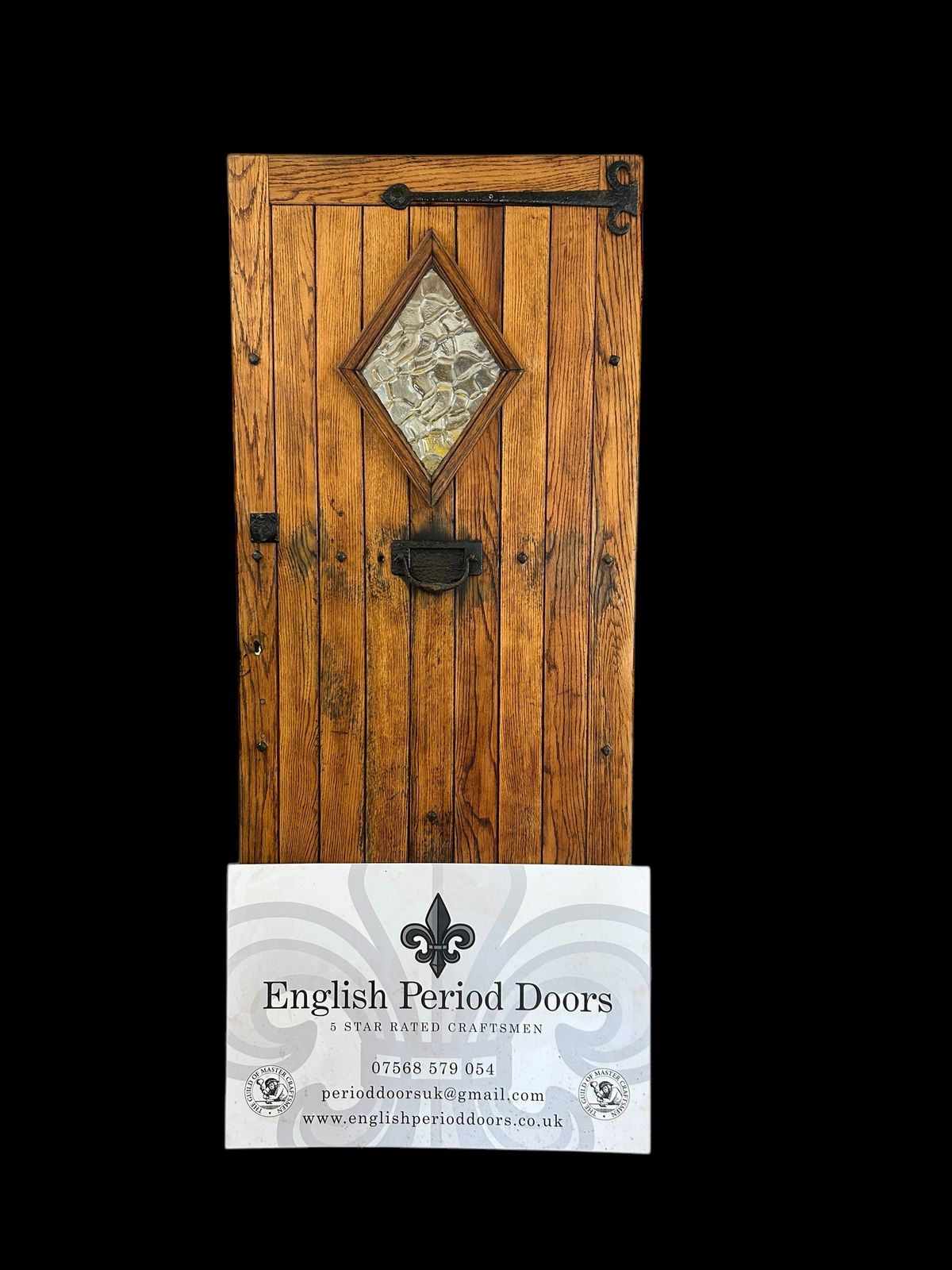 Solid Oak Front Door Antique Period Reclaimed Cottage Wooden Cast Iron Refurb photo furniture