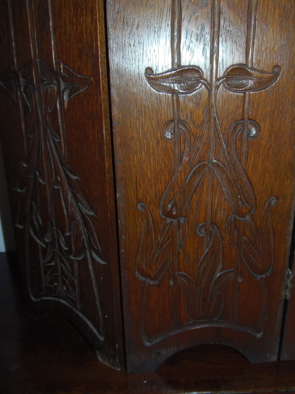 photo vinterior Arts And Crafts Oak Folding Screen . Arthur Simpson .
