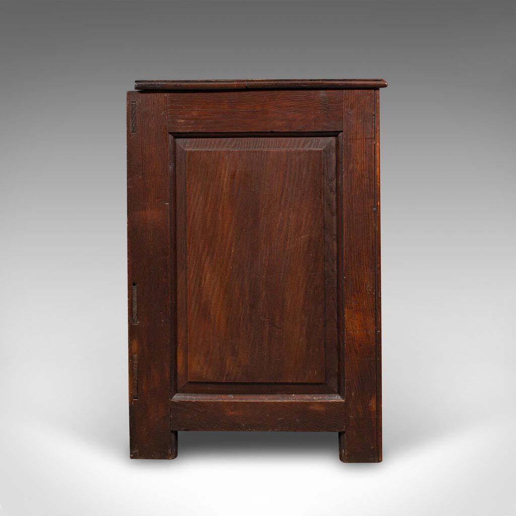 Large Antique 3 Panel Mule Chest, English Oak, Storage Trunk, Georgian, C.1770 photo Furniture