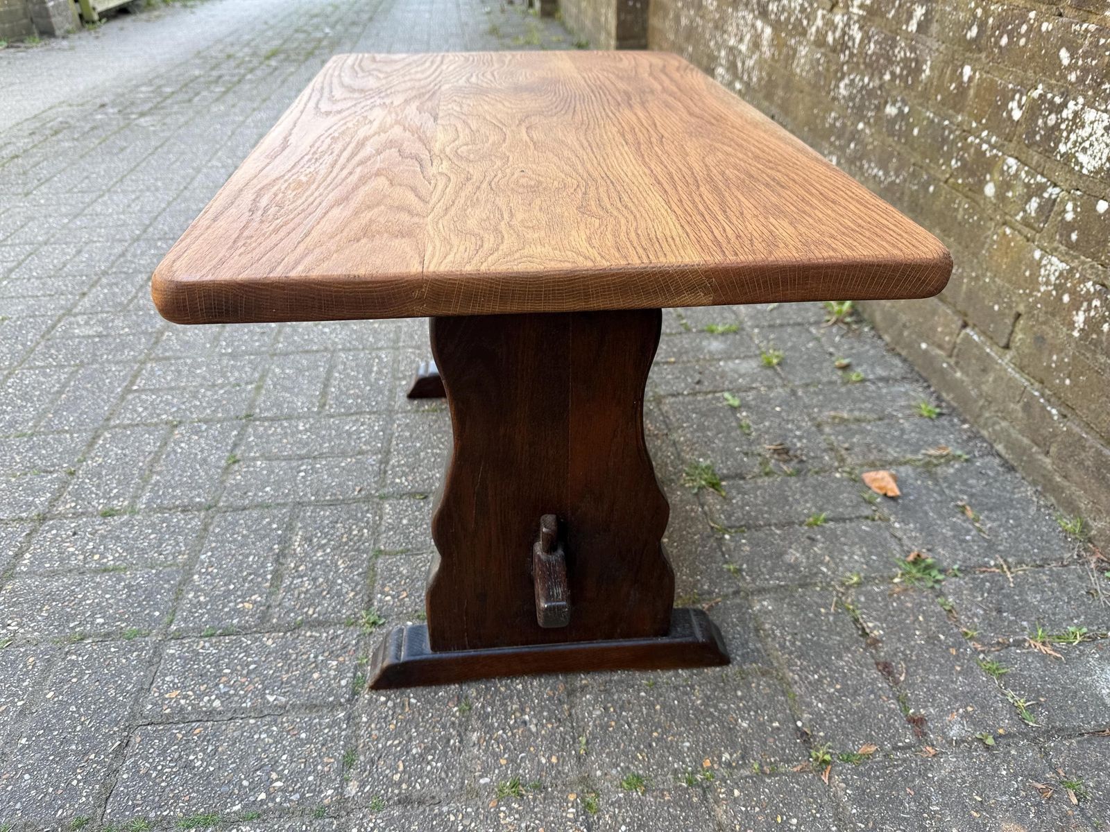 Solid Oak Vintage Coffee Table, Webber Furniture, Croydon, Mid Century. Side Table, Vintage Table   Excellent Condition photo 195.0