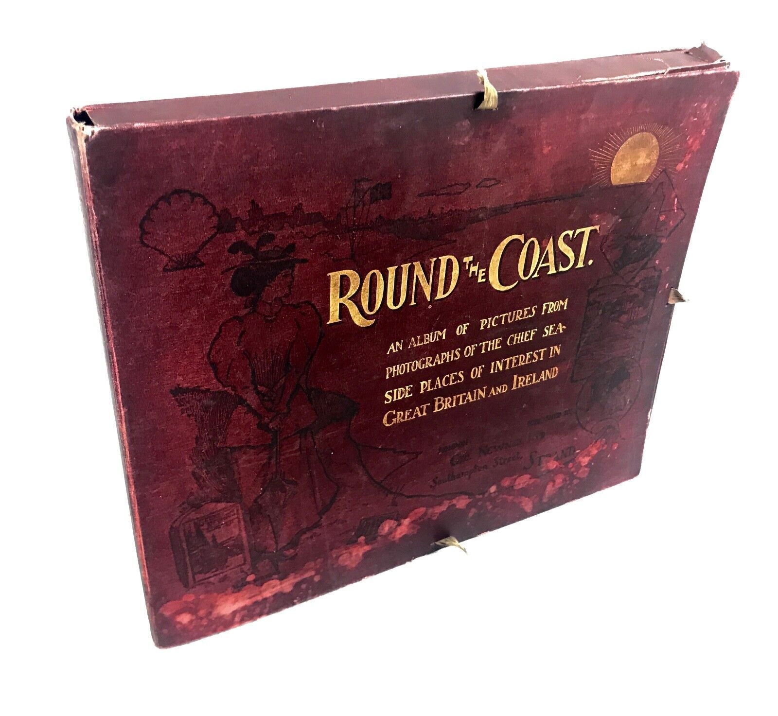 Antique Round The Coast Album Of Pictures Of Great Britain / C1900 George Newnesantique Round The Coast Album Of Pictures Of Great Britain / C1900 Geo photo furniture