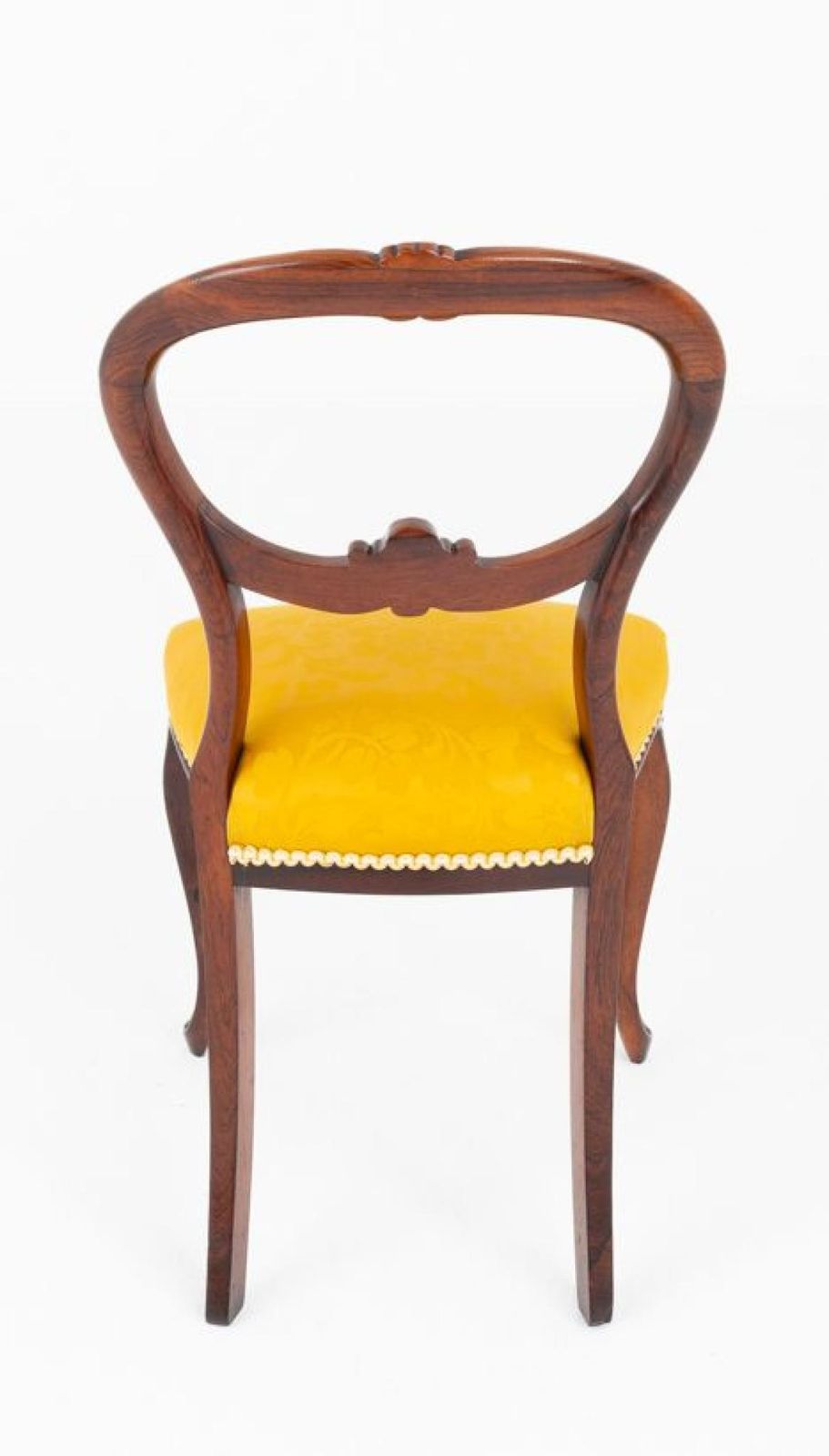 Six Victorian Balloon Back Dining Chairs photo for sale