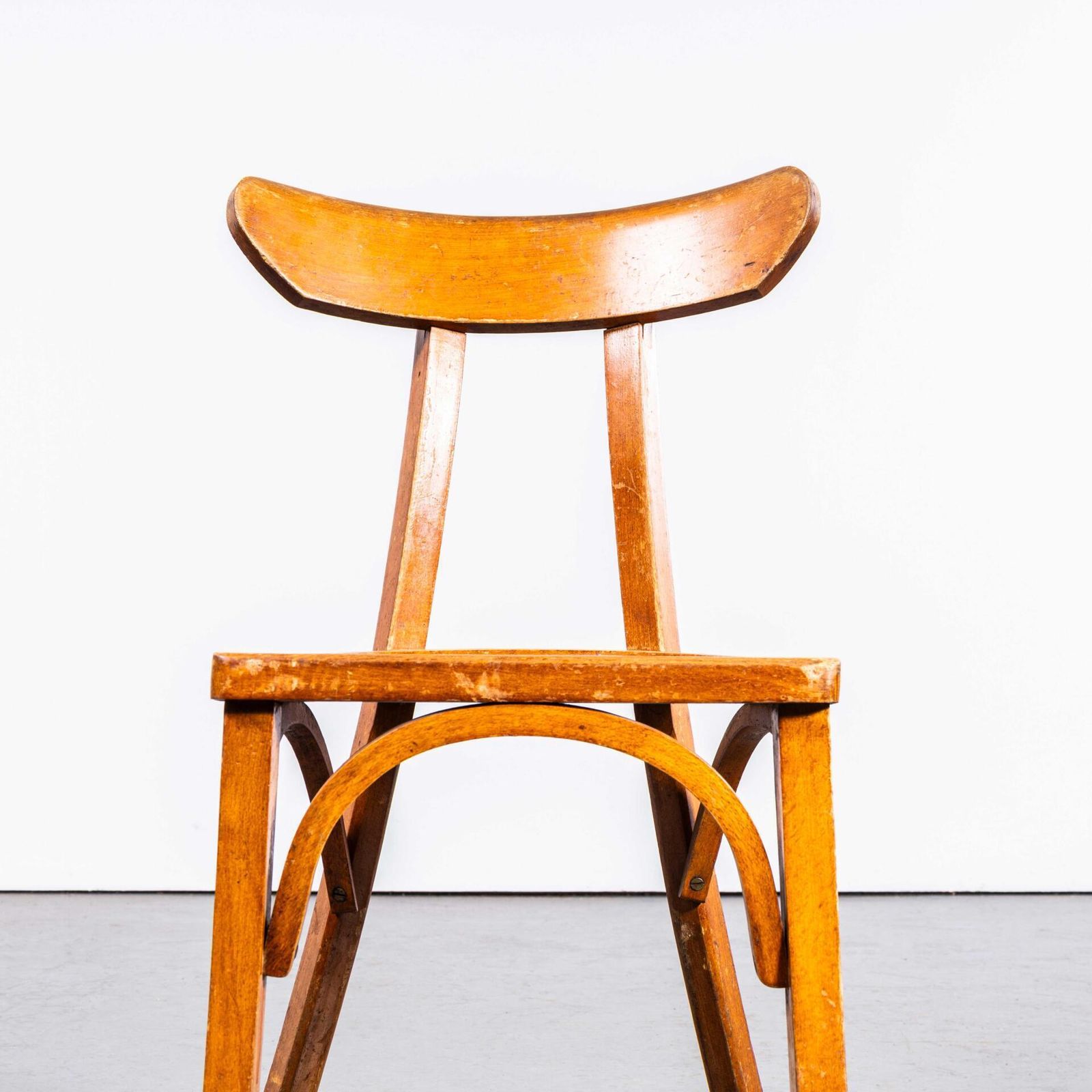 1950’s Honey Oak Whale Tail Dining Chair – Set Of Eight photo vinterior