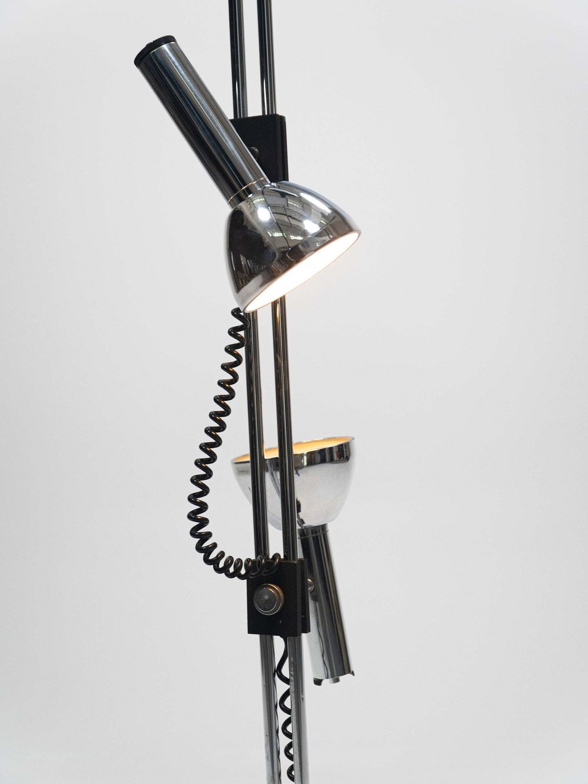 Chromed Metal Floor Lamp From Luci Italia, Italy, 1970s photo vinterior