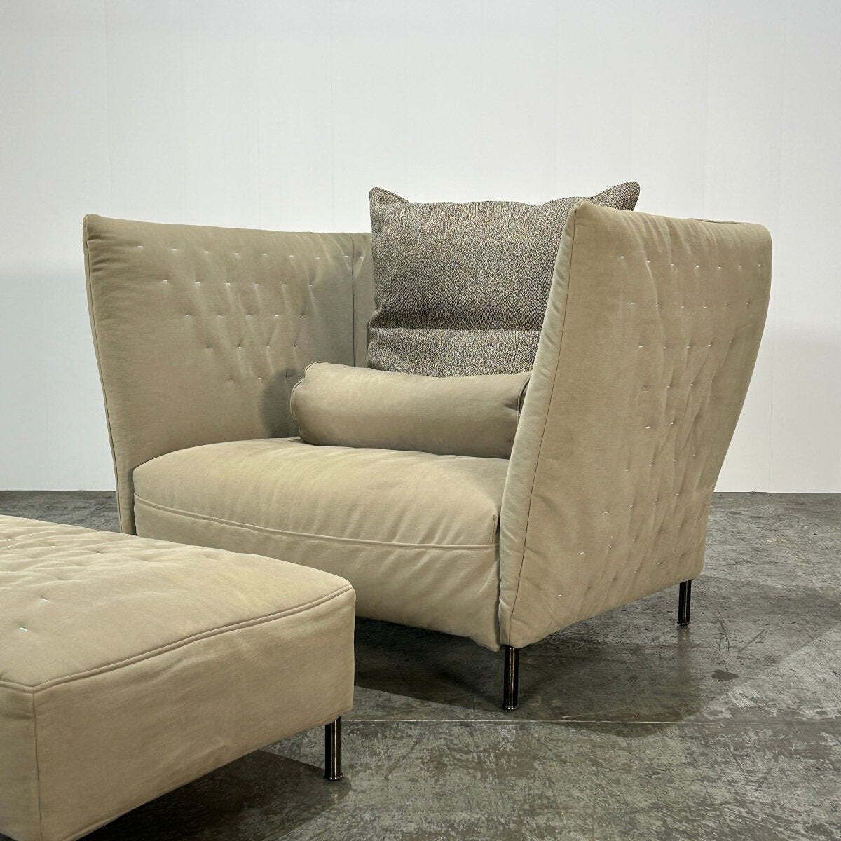 Quilt Armchair & Footstool By Saba Italia photo Furniture