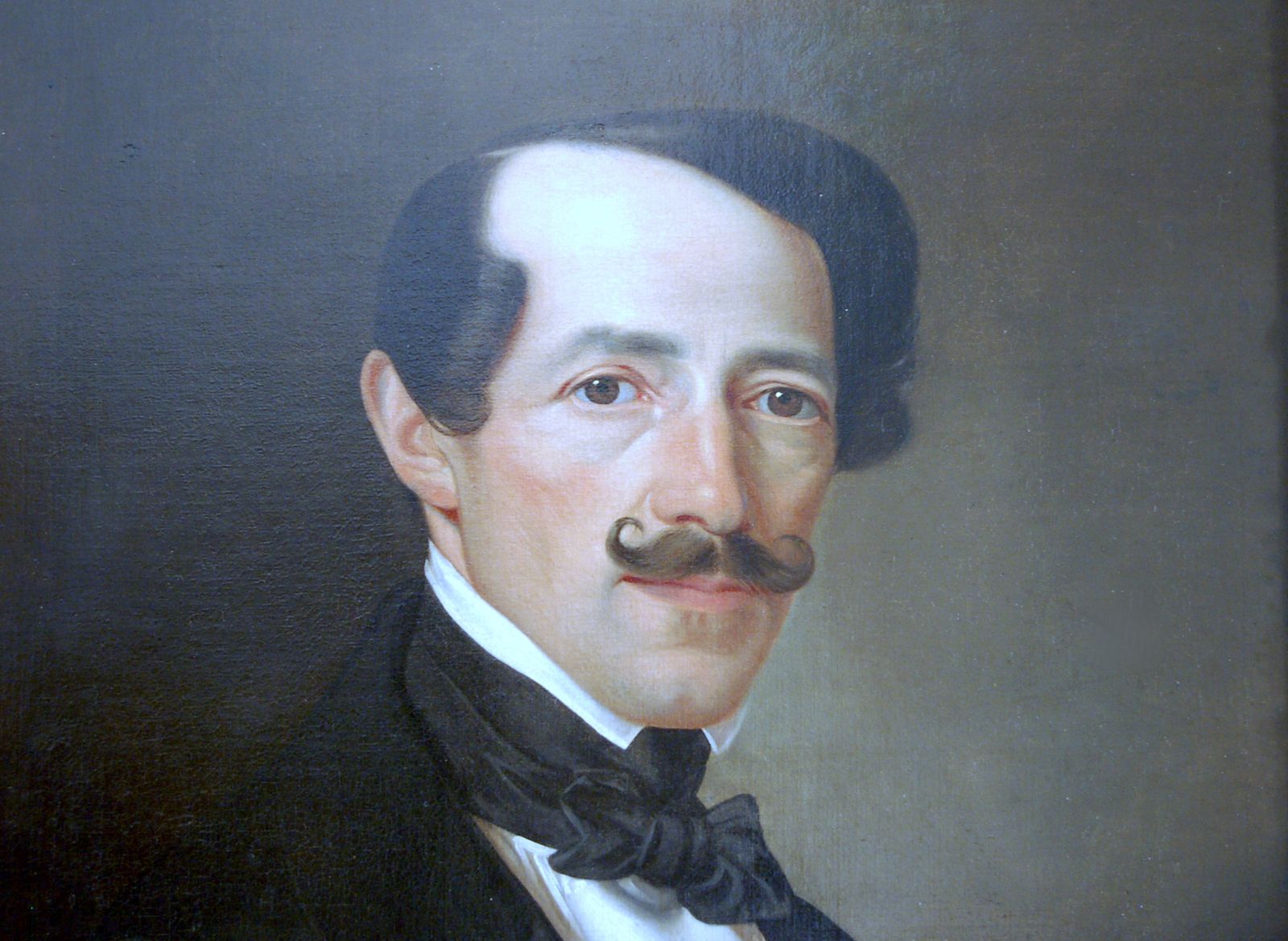 Emilio Galli ( XX ) Oil On Canvas   Portrait Of Gaetano Donizetti photo furniture