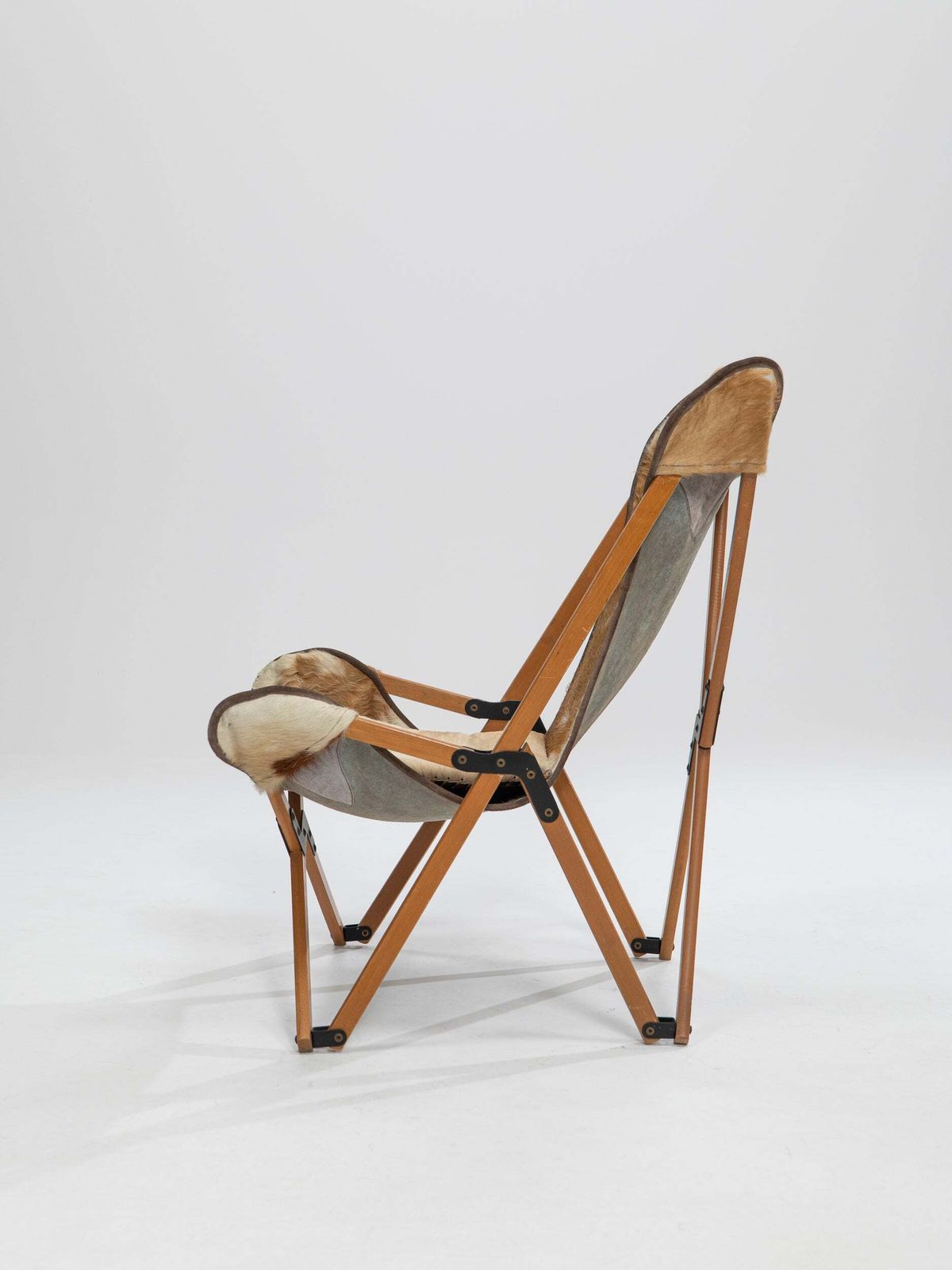 "Tripolina" Foldable Chair By Vittoriano Viganò For Citterio Spa, Italy, 1930s photo for sale