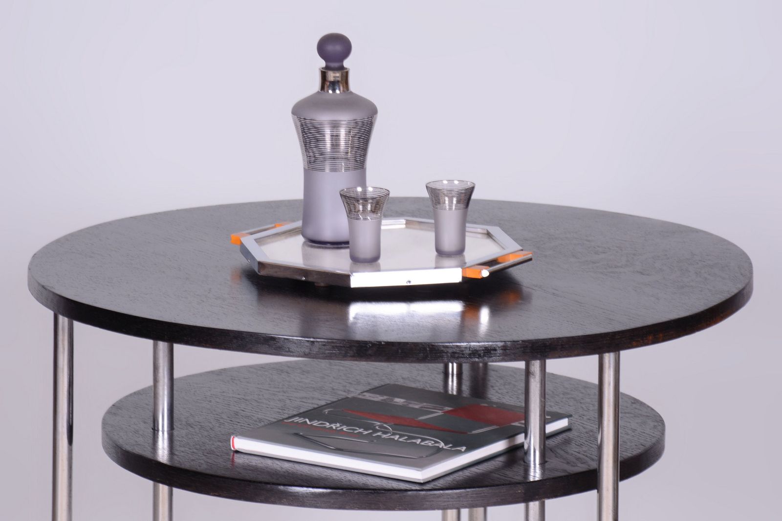 Restored Bauhaus Coffee Table, By Marcel Breuer, Chrome, Oak, Germany, 1930s photo 1250.0