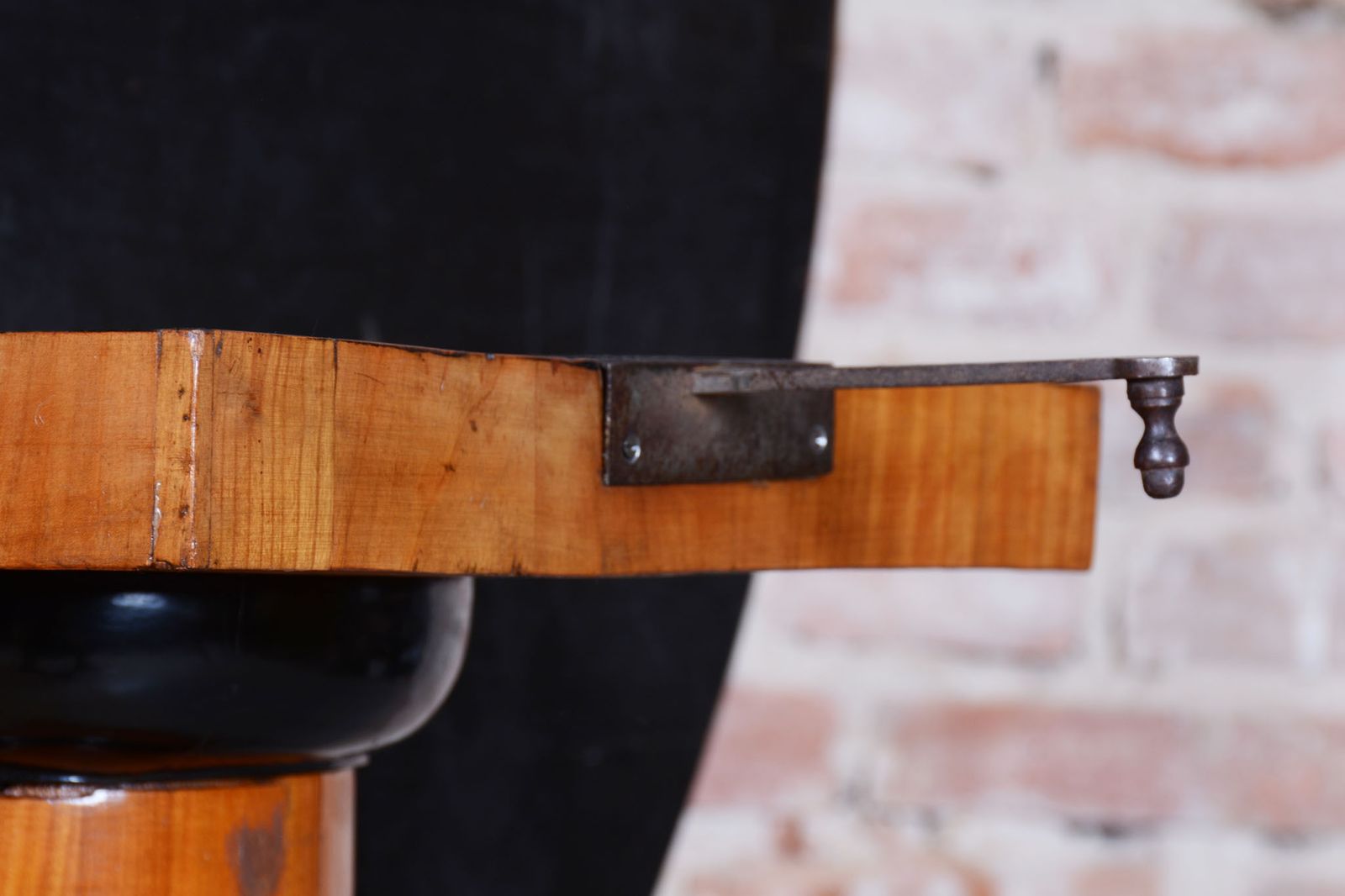 Restored Biedermeier Dining Table, Cherry Wood, Revived Polish, Czech, 1830s photo Furniture