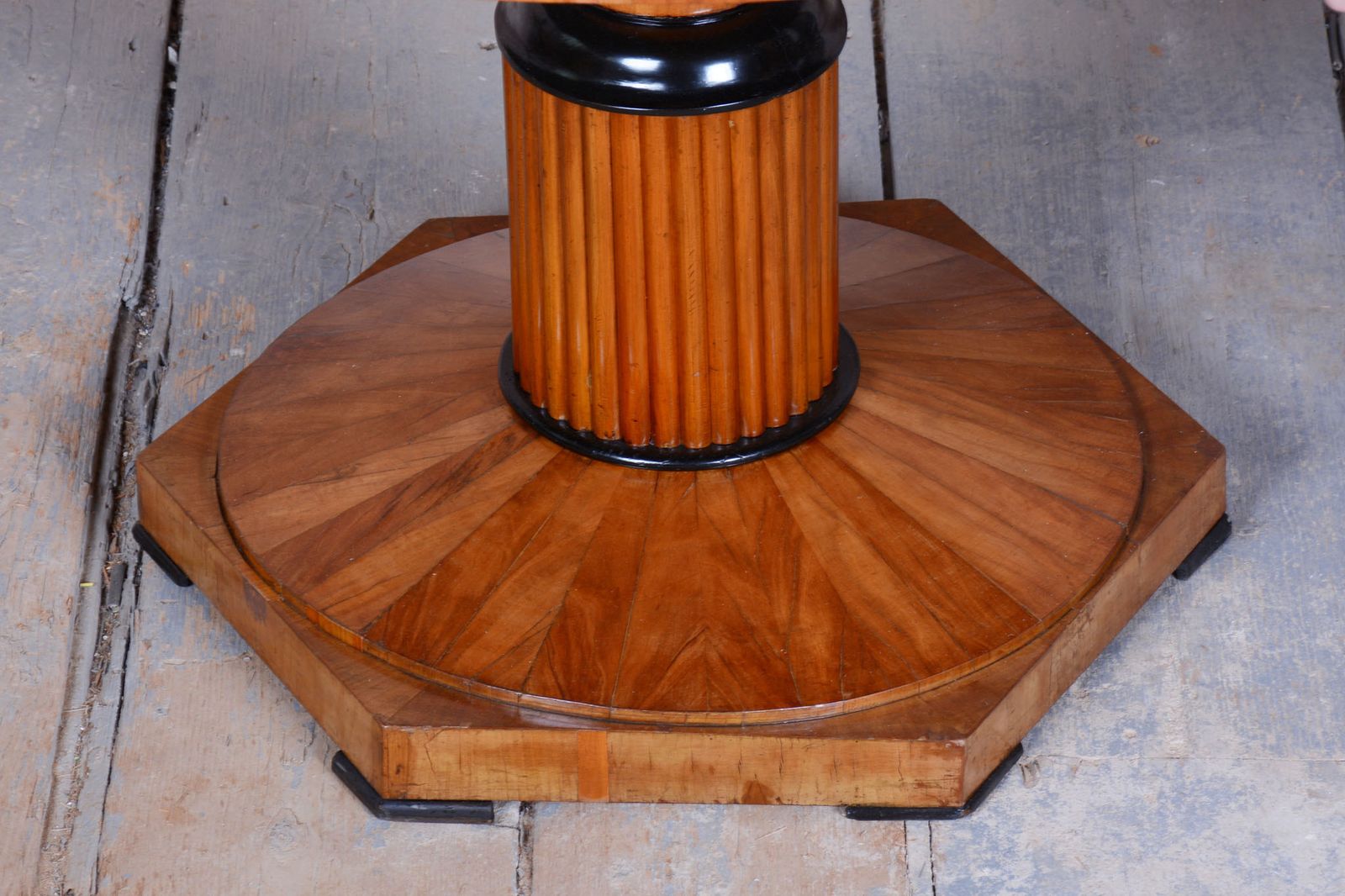 Restored Biedermeier Dining Table, Cherry Wood, Revived Polish, Czech, 1830s photo vintage