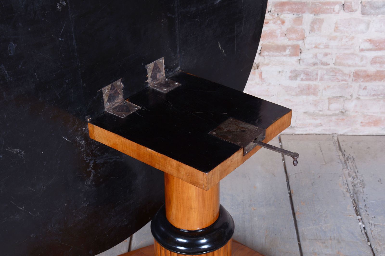 photo furniture Restored Biedermeier Dining Table, Cherry Wood, Revived Polish, Czech, 1830s