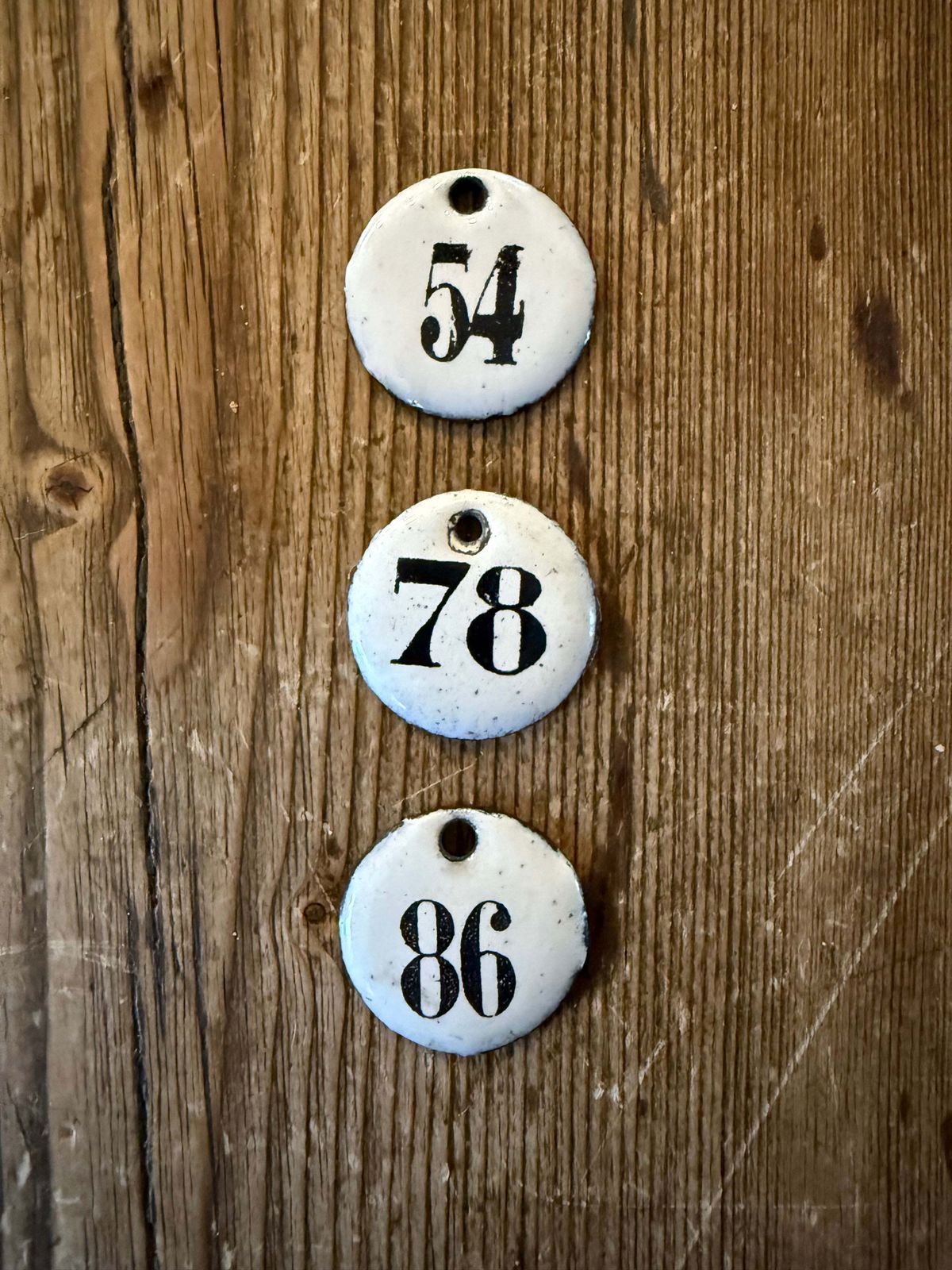 Vintage Parisian Hotel Room Numbers, Set Of 3
