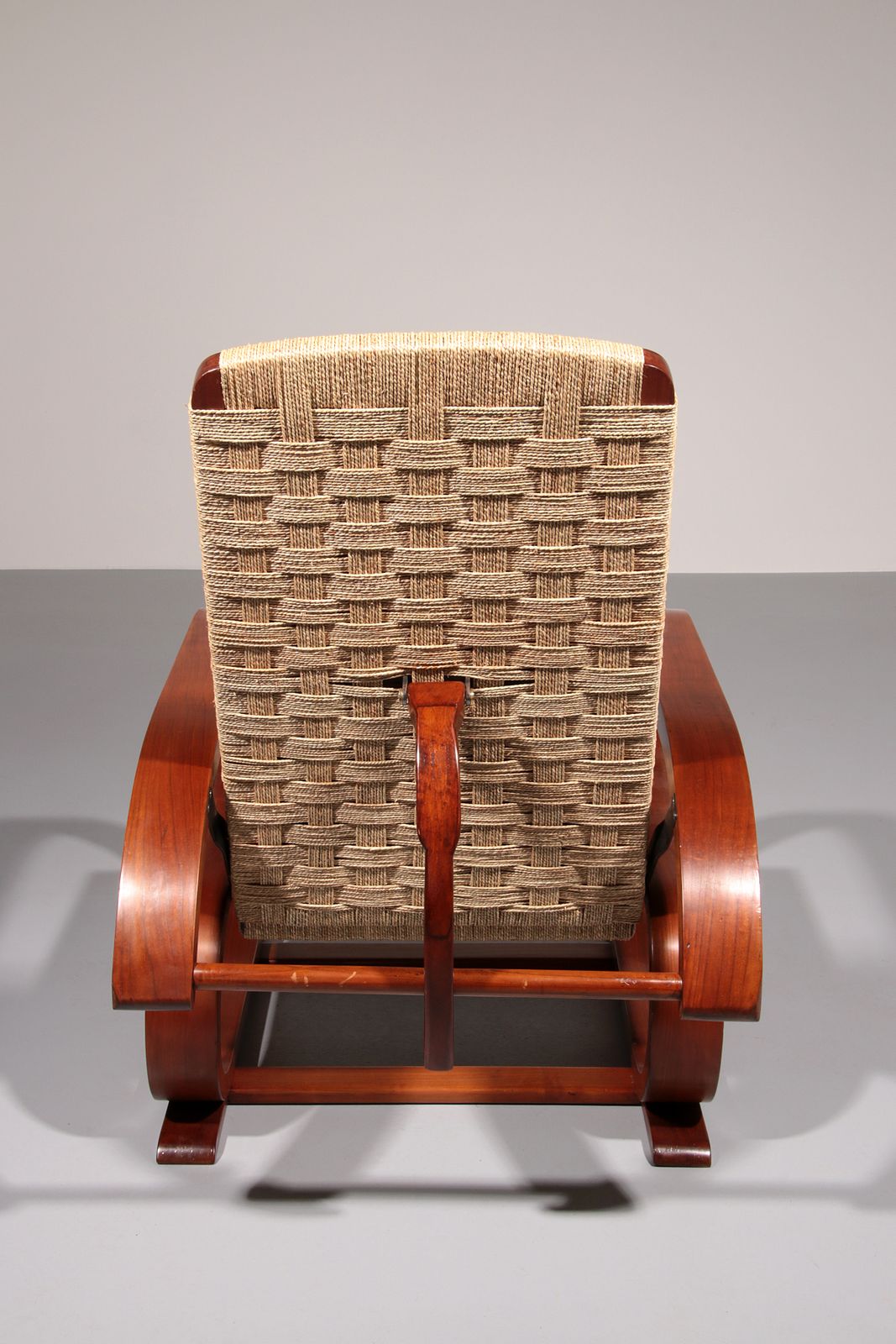 An Exceptionally Rare Mahogany Recliner Crafted In Italy During The 1950s" photo buy