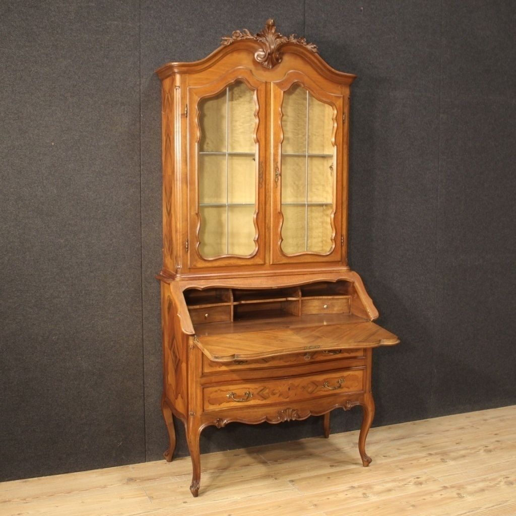 Elegant Double Body Display Cabinet Trumeau From The 1950s photo vintage