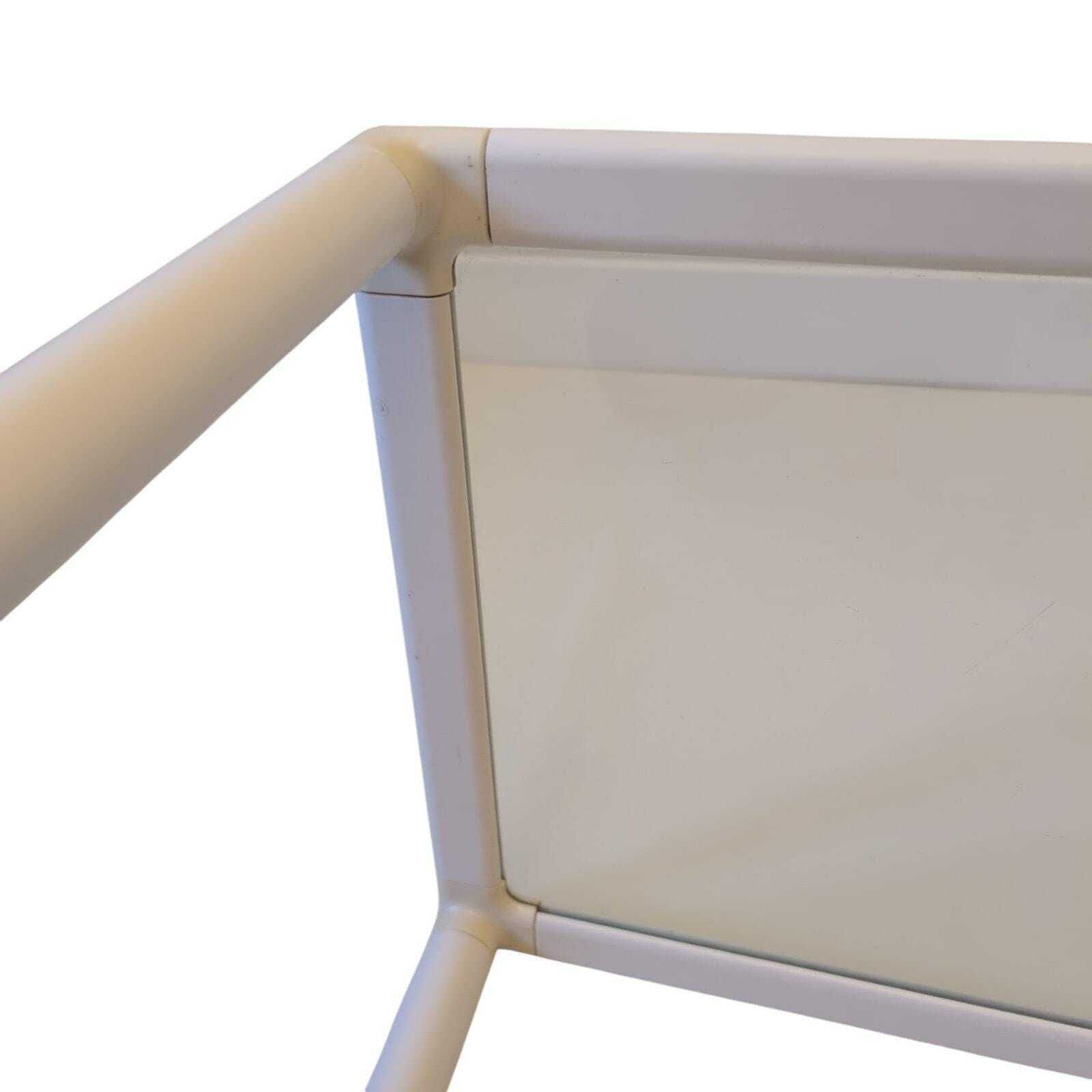 Vintage Mid Century Modern Nesting Table Set Of 2 Plasic Glass Tables photo for sale