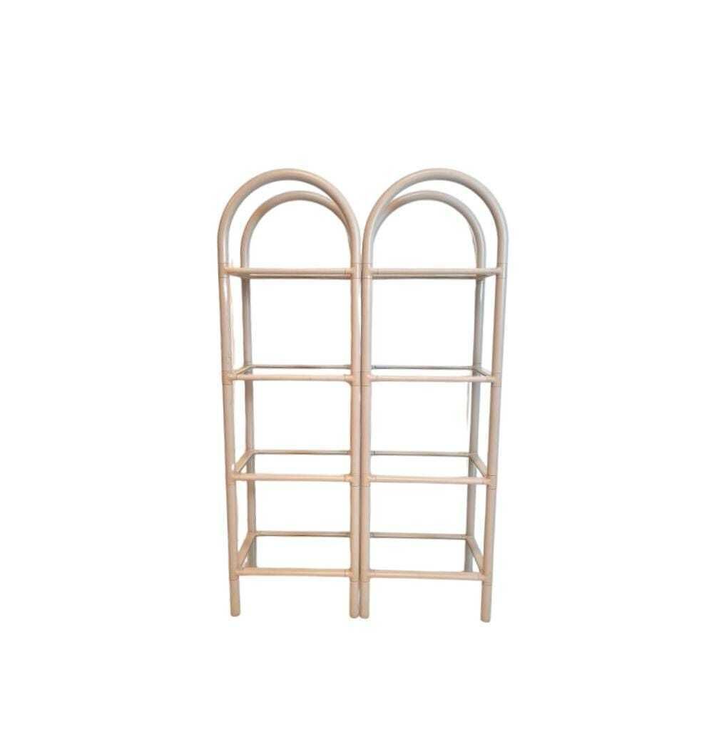 photo for sale Vintage Mid Century Modern Nesting Table Set Of 2 Plasic Glass Tables