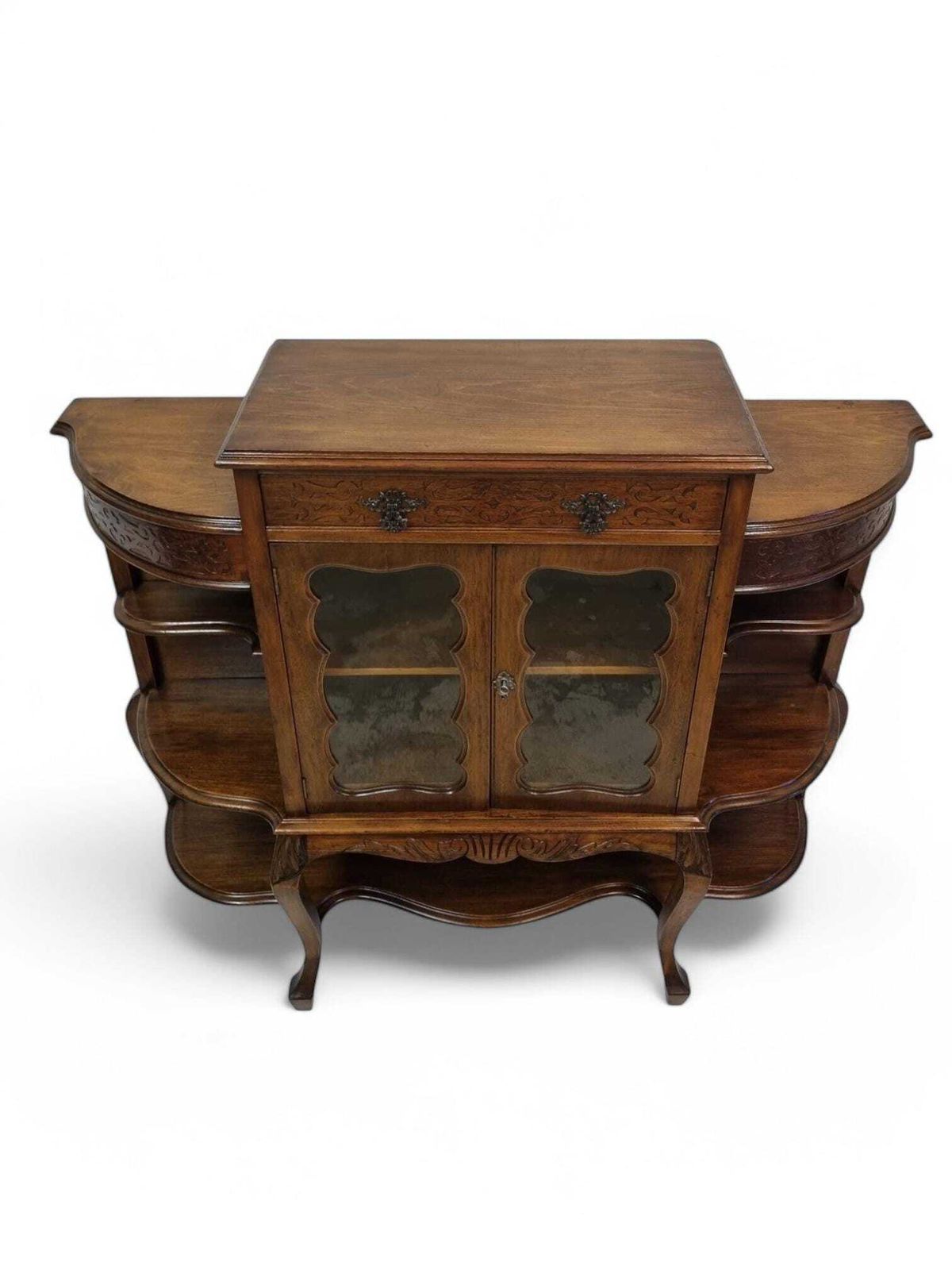 Antique Victorian Mahogany Drink Cabinet / Glazed Bookcase / C1890 photo for sale