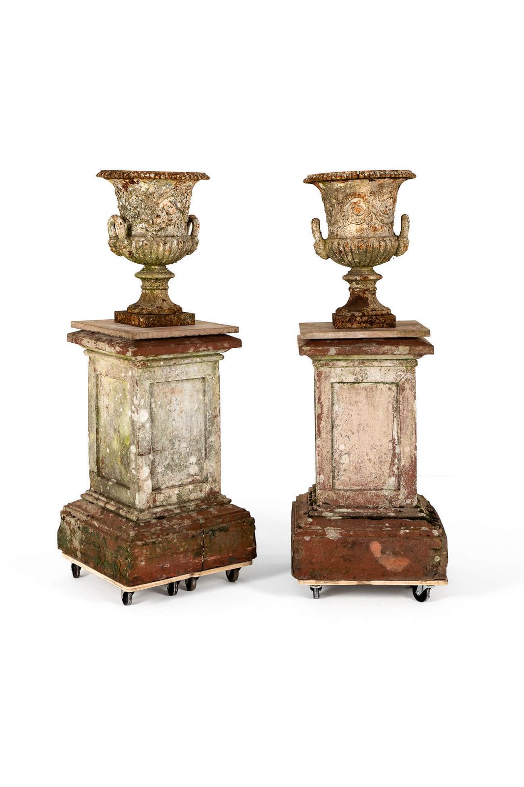 Pair Of 19th Century Terracotta Pedestals photo vinterior