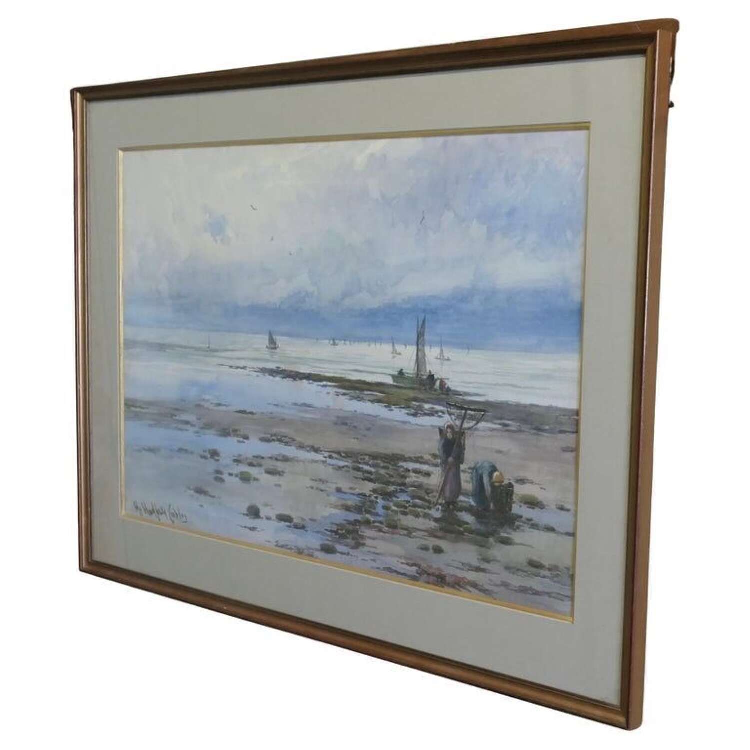Framed And Glazed Watercolour By H Hadfield Chubley A Large Watercolour Painting By H Had