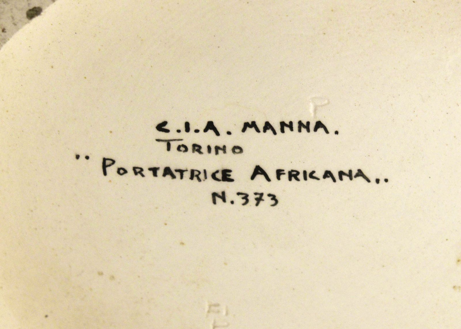 Mid 20th Century Torino Ceramic Semi Nude Woman Sculpture 'Portatrice Africana' By C. I. A. Manna photo buy