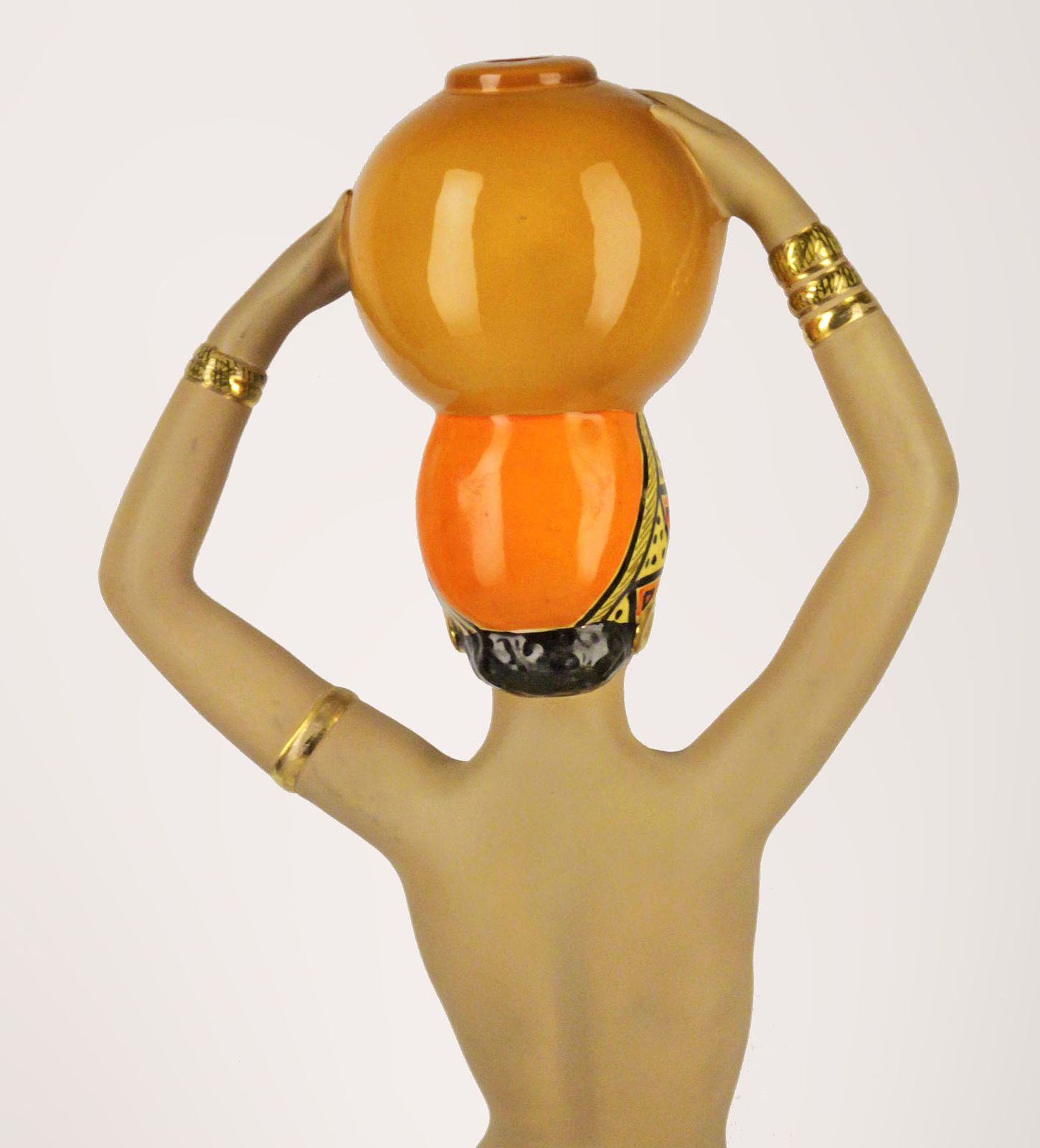 photo furniture Mid 20th Century Torino Ceramic Semi Nude Woman Sculpture 'Portatrice Africana' By C. I. A. Manna
