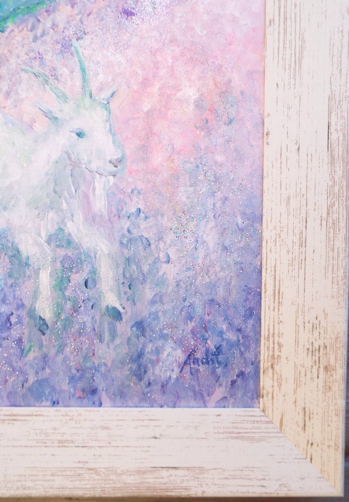 Capricorn Painting On Canvas Original Signed Framed  49cm X 39cm Andi J Lucas photo for sale